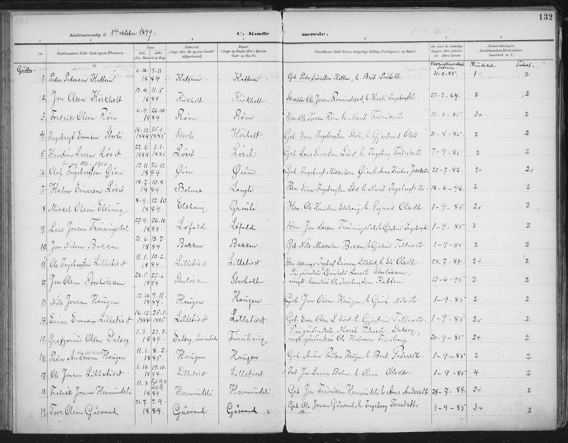 Ministerialprotokoller, klokkerbøker og fødselsregistre - Møre og Romsdal, AV/SAT-A-1454/598/L1072: Parish register (official) no. 598A06, 1896-1910, p. 132