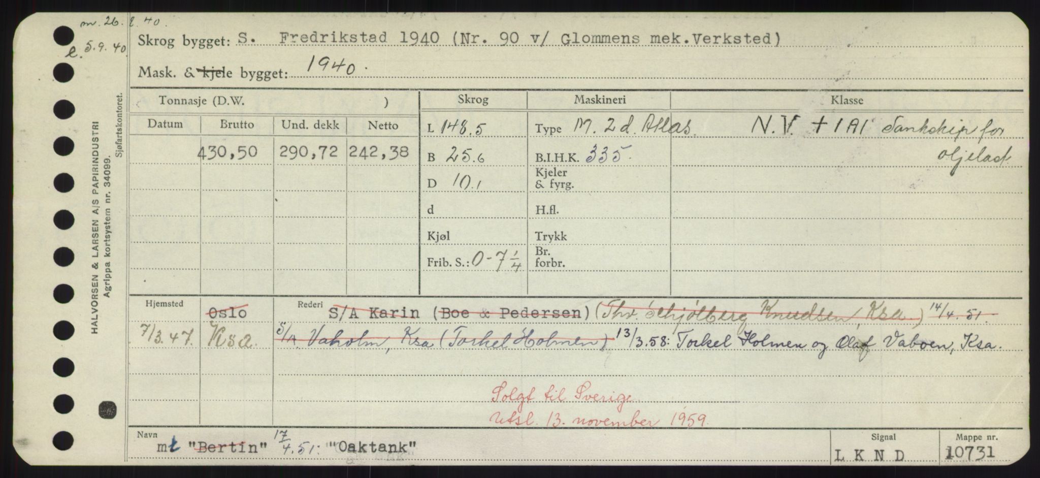 Sjøfartsdirektoratet med forløpere, Skipsmålingen, RA/S-1627/H/Hd/L0028: Fartøy, O, p. 27