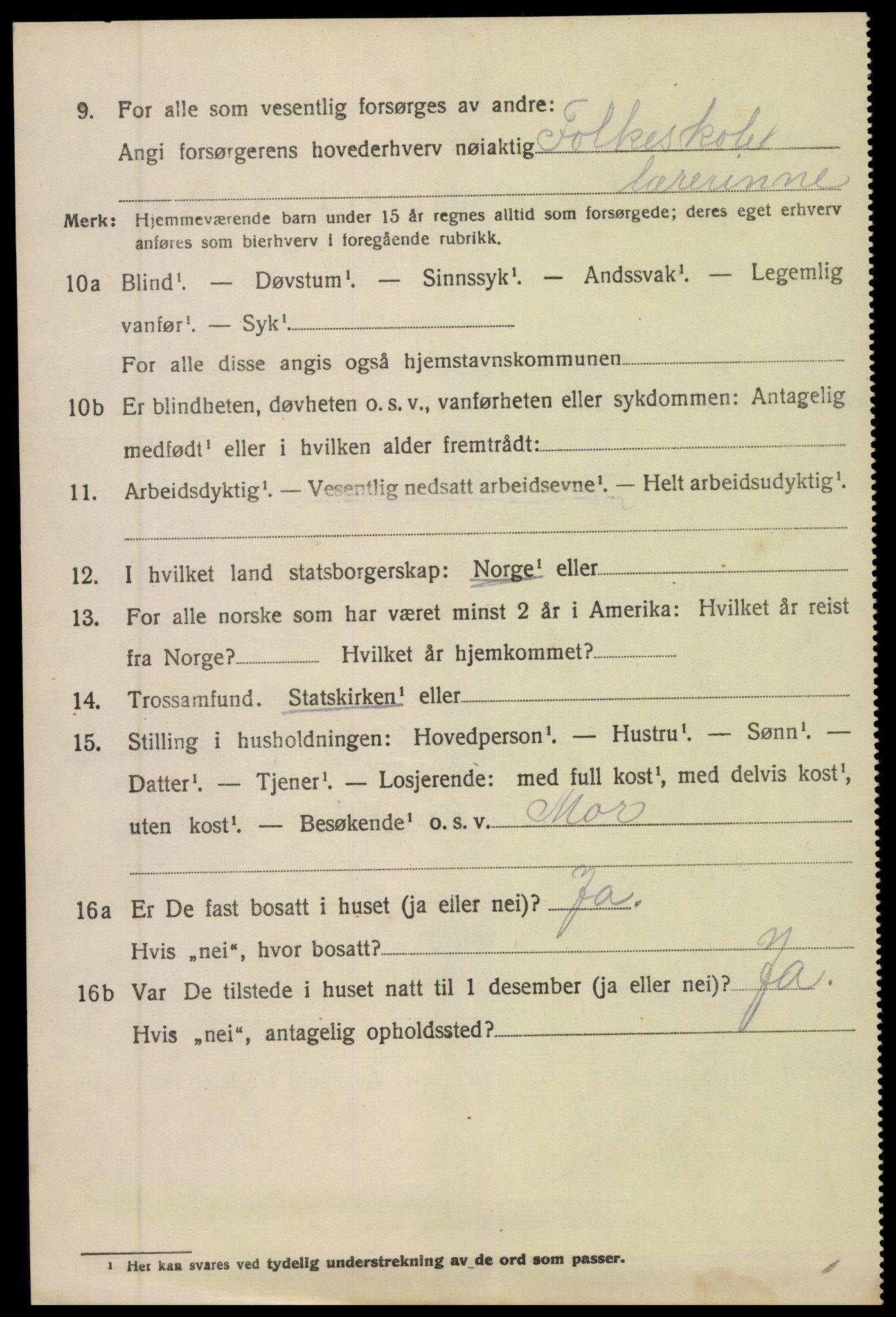 SAK, 1920 census for Øyestad, 1920, p. 3163