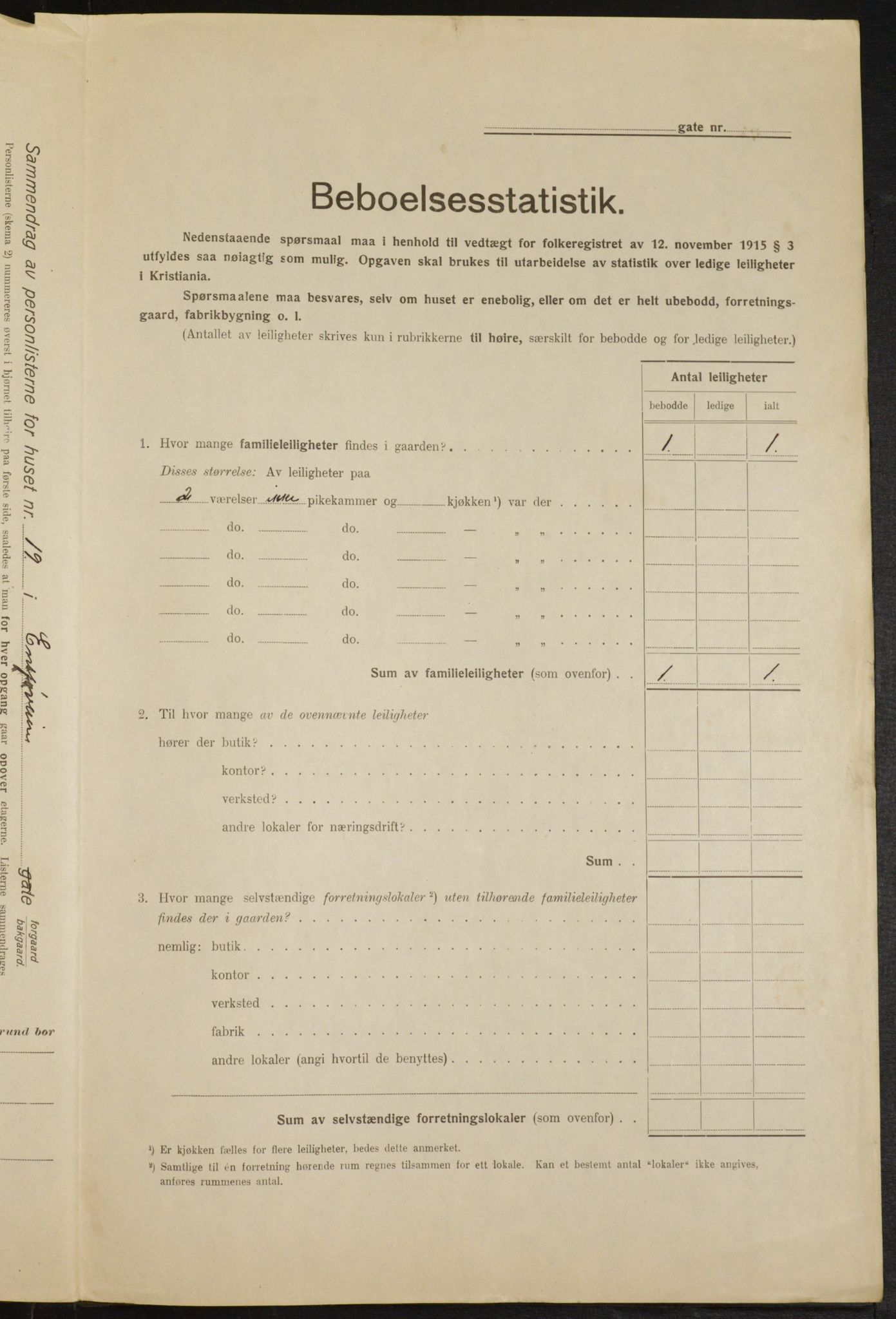 OBA, Municipal Census 1916 for Kristiania, 1916, p. 22347