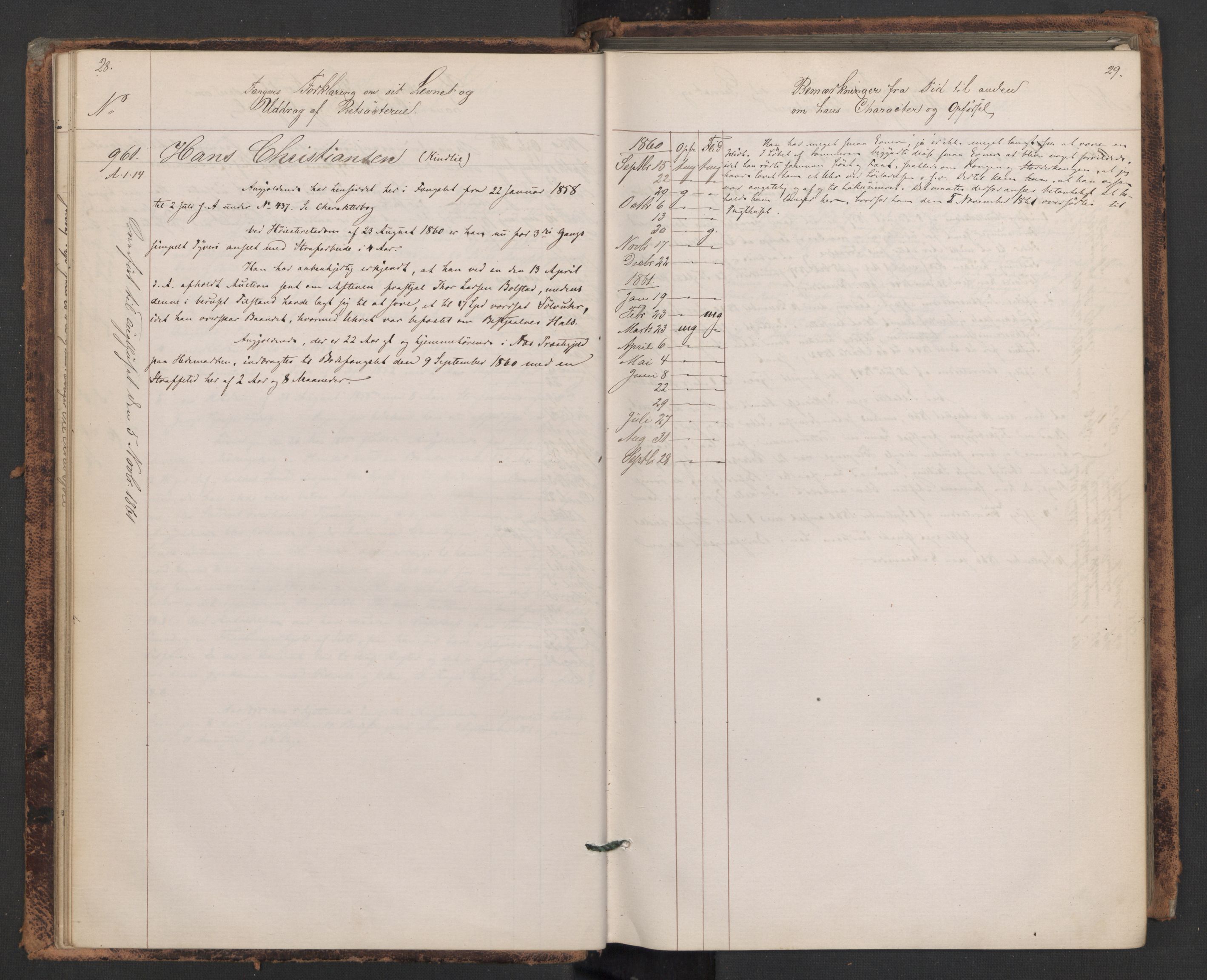 Botsfengslet, AV/RA-S-1539/D/Db/Dbb/L0007: 945b - 258c, 1860-1862, p. 28-29