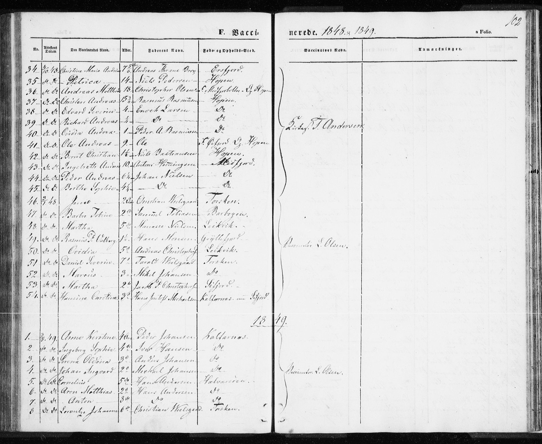 Berg sokneprestkontor, SATØ/S-1318/G/Ga/Gaa/L0001kirke: Parish register (official) no. 1, 1846-1859, p. 102