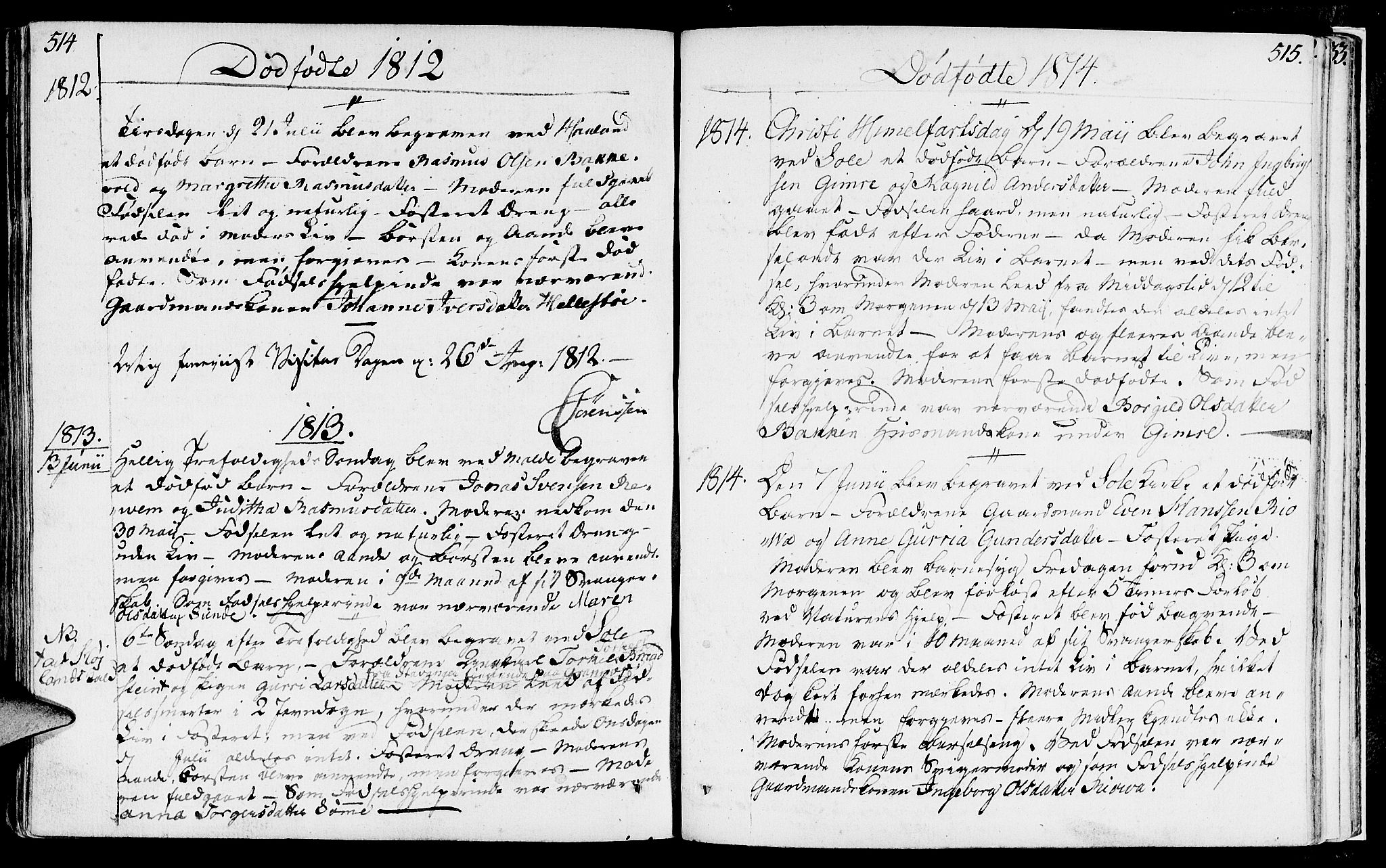 Håland sokneprestkontor, AV/SAST-A-101802/001/30BA/L0003: Parish register (official) no. A 3, 1794-1815, p. 514-515