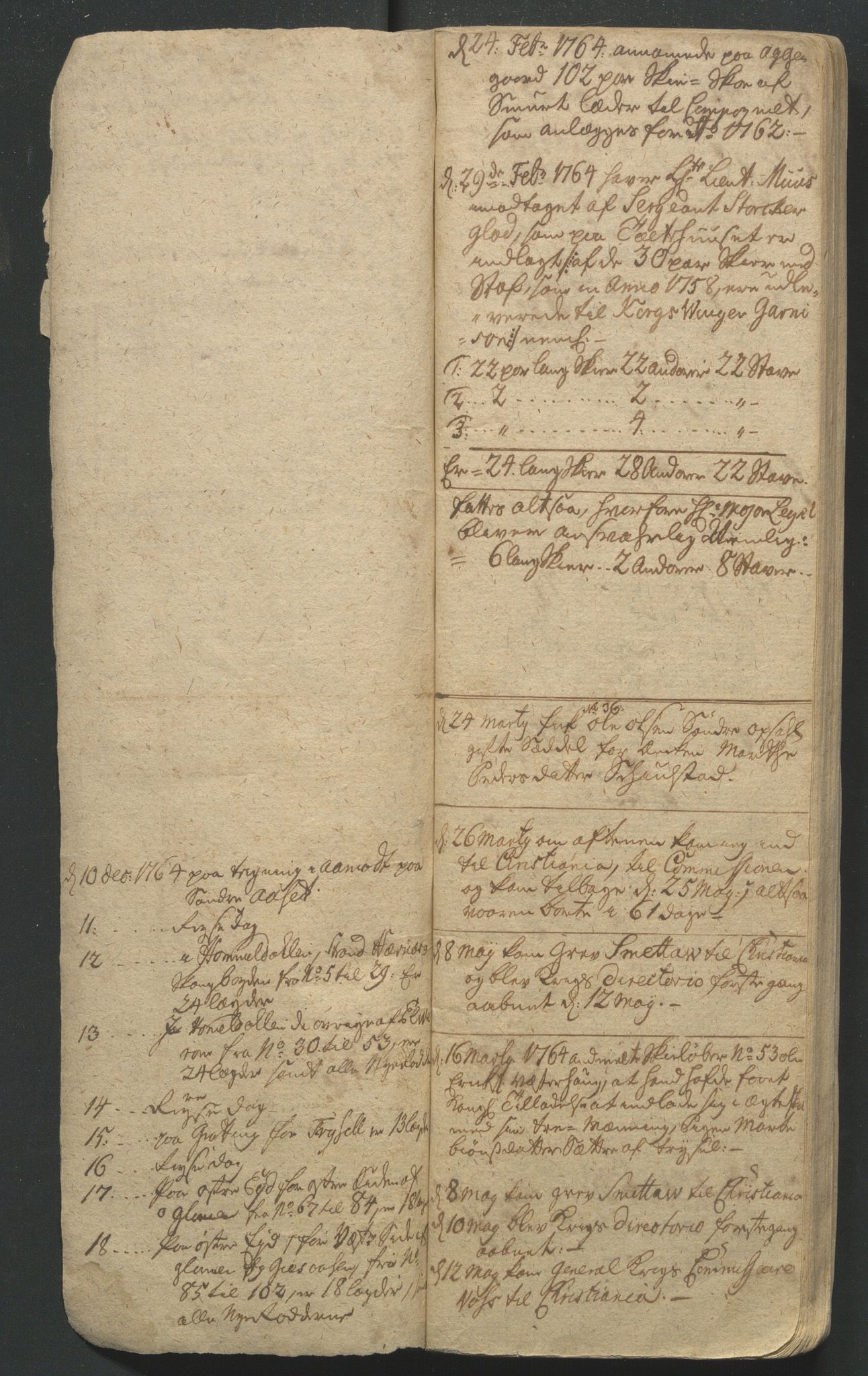 Åker i Vang, Hedmark, og familien Todderud, AV/SAH-ARK-010/G/Ga/L0001/0003: Dagbøker / Dagbok, 1763-1777