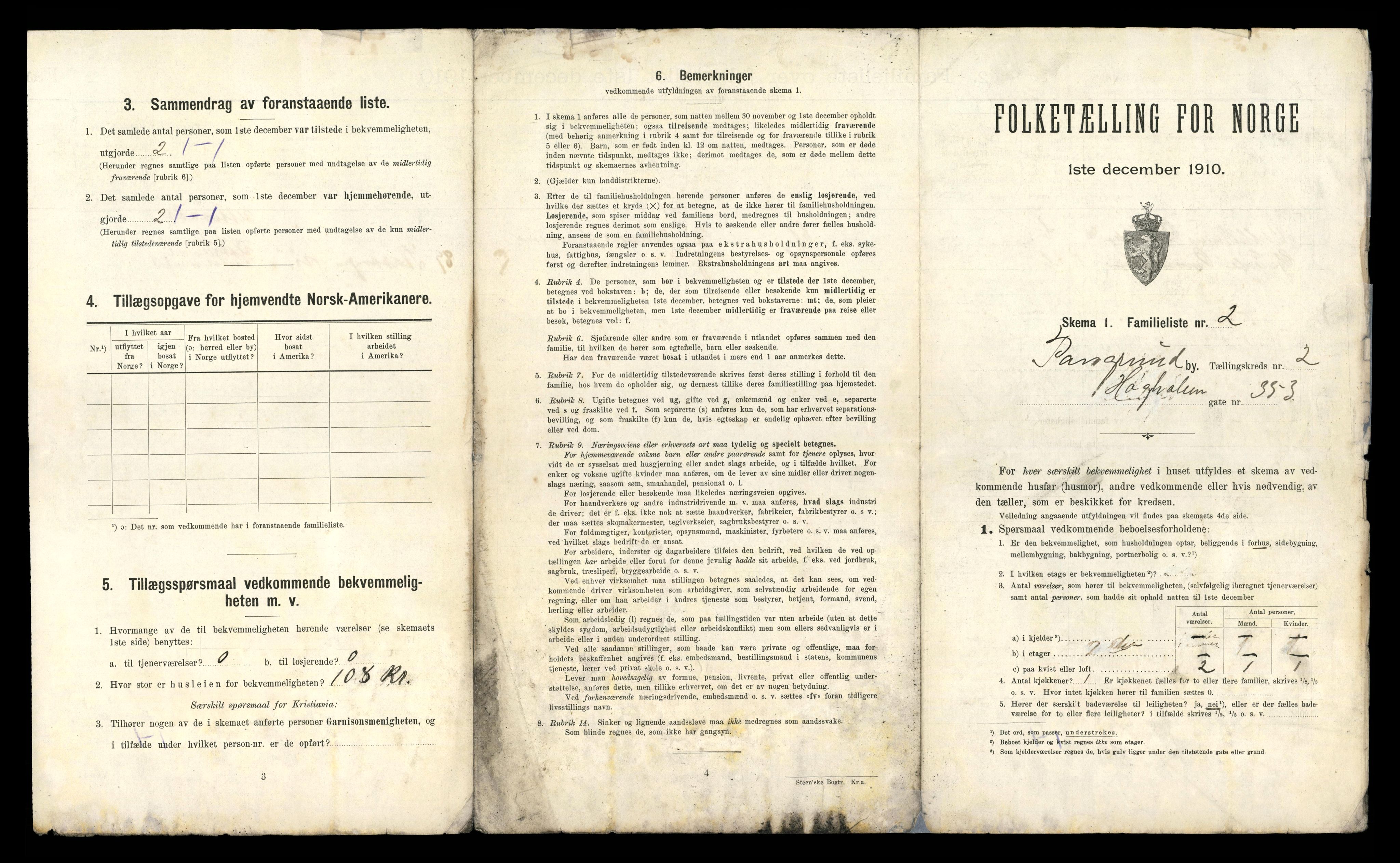 RA, 1910 census for Porsgrunn, 1910, p. 1530