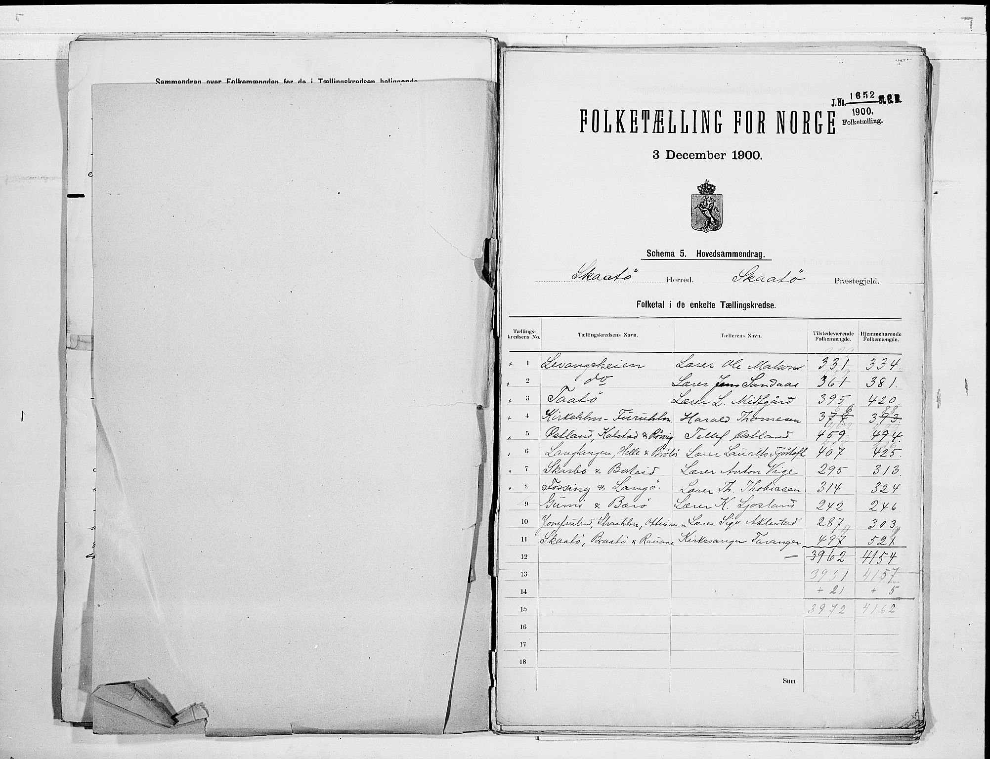 SAKO, 1900 census for Skåtøy, 1900, p. 2