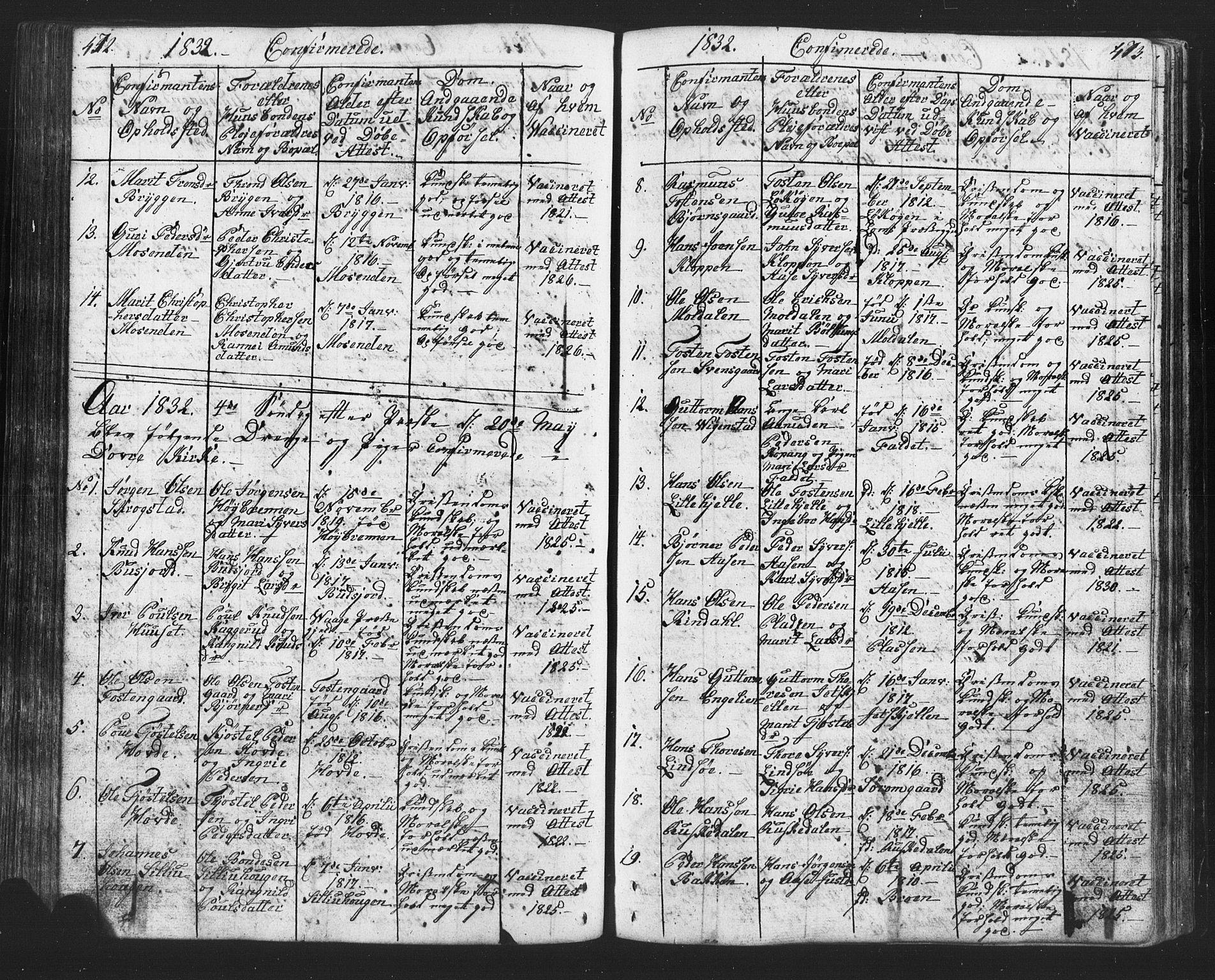 Lesja prestekontor, SAH/PREST-068/H/Ha/Hab/L0002: Parish register (copy) no. 2, 1832-1850, p. 472-473