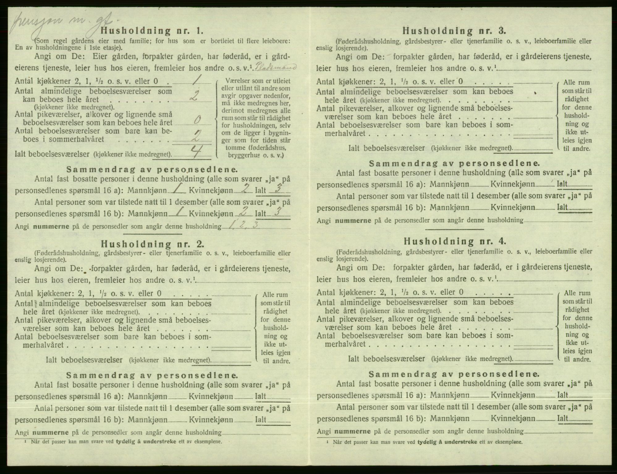 SAB, 1920 census for Evanger, 1920, p. 630