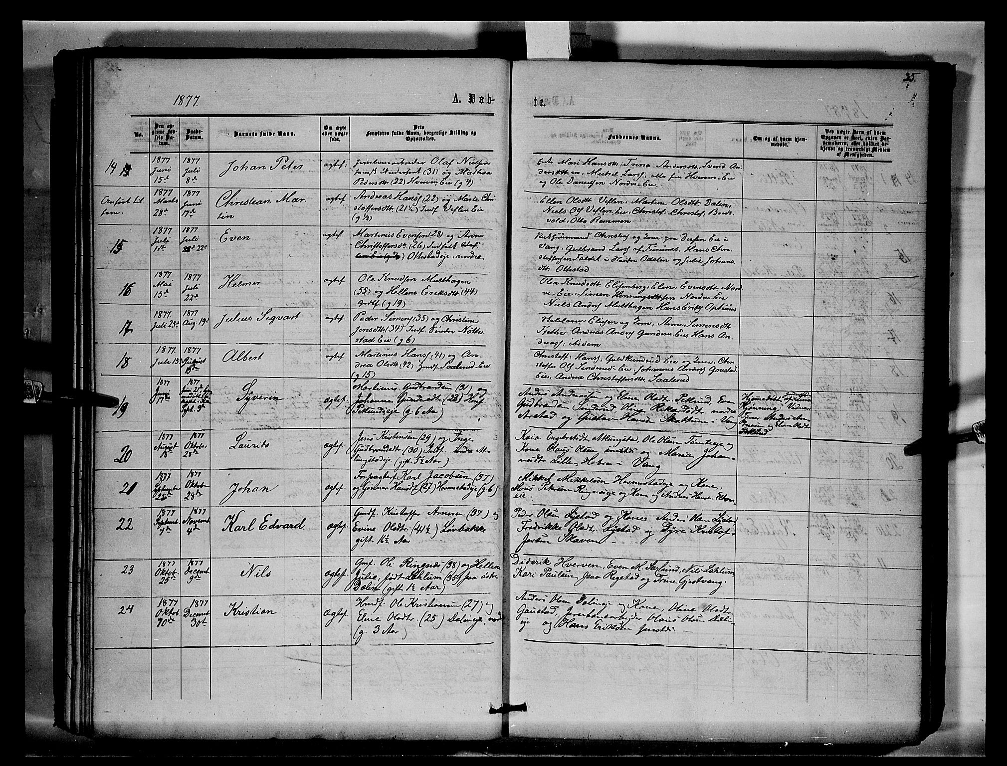 Stange prestekontor, SAH/PREST-002/K/L0015: Parish register (official) no. 15, 1862-1879, p. 35