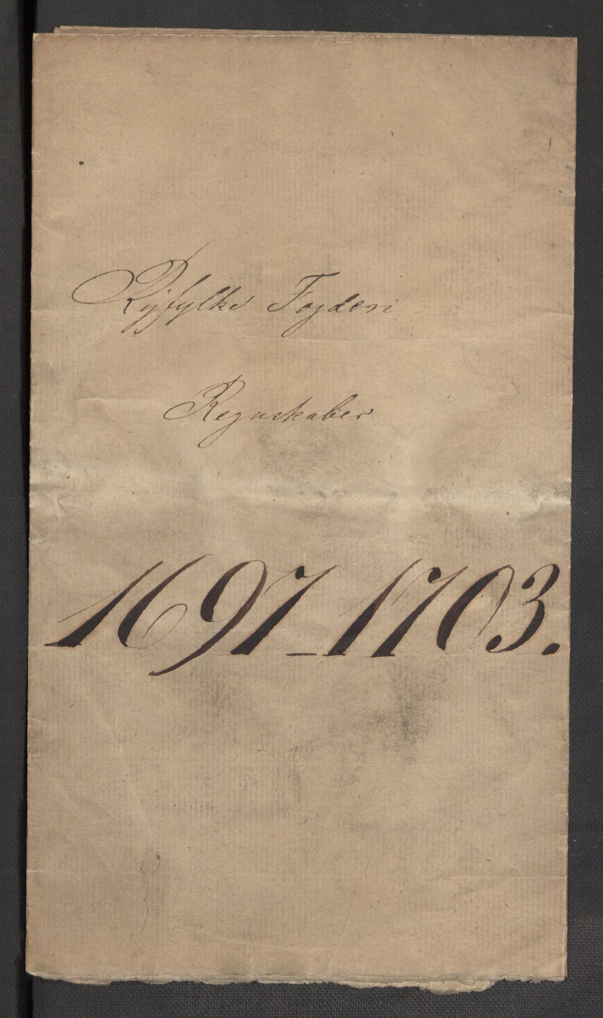 Rentekammeret inntil 1814, Reviderte regnskaper, Fogderegnskap, RA/EA-4092/R47/L2858: Fogderegnskap Ryfylke, 1697-1700, p. 3