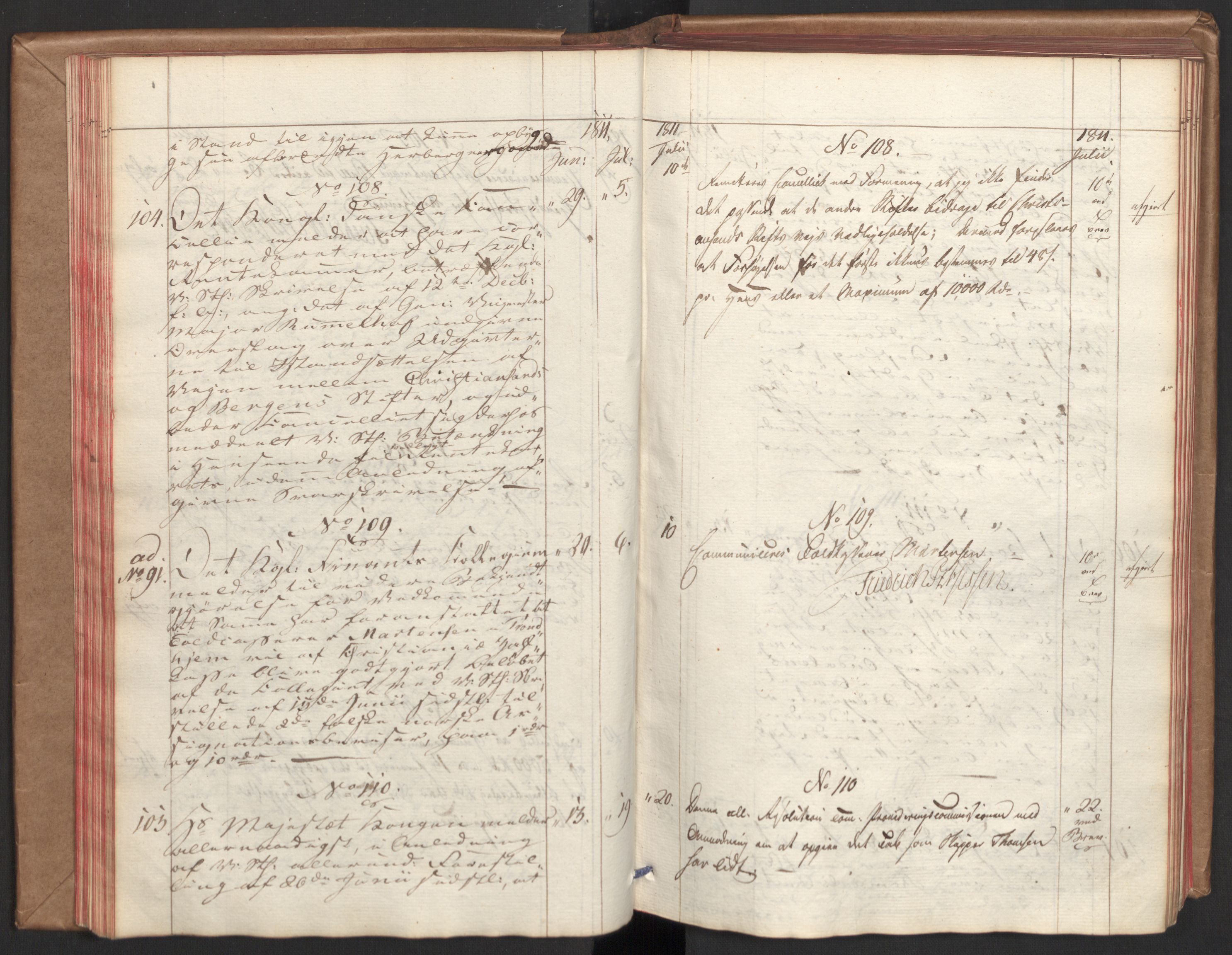 Stattholderembetet 1810-1814, 2. kontor (Kontor B), AV/RA-EA-5432/Aa/L0001: Kollegial referatprotokoll,  j.nr. 1-283,  l.nr. 1-327, 1810-1812, p. 57