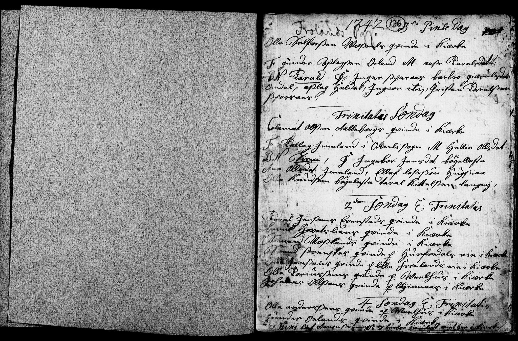 Froland sokneprestkontor, SAK/1111-0013/F/Fb/L0001: Parish register (copy) no. B 1, 1742-1745, p. 0-1
