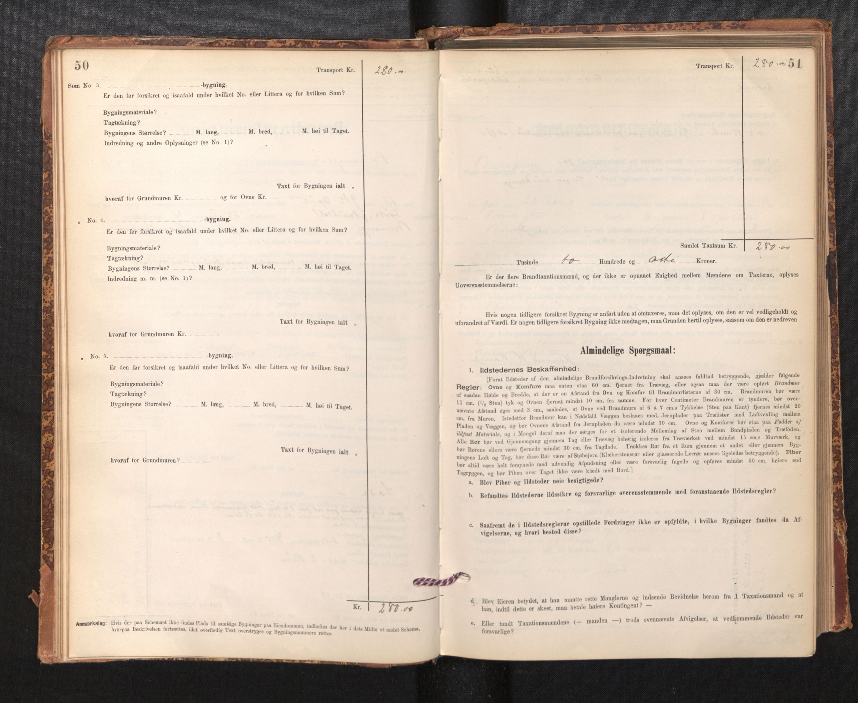 Lensmannen i Bremanger, AV/SAB-A-26701/0012/L0007: Branntakstprotokoll, skjematakst, 1895-1936, p. 50-51