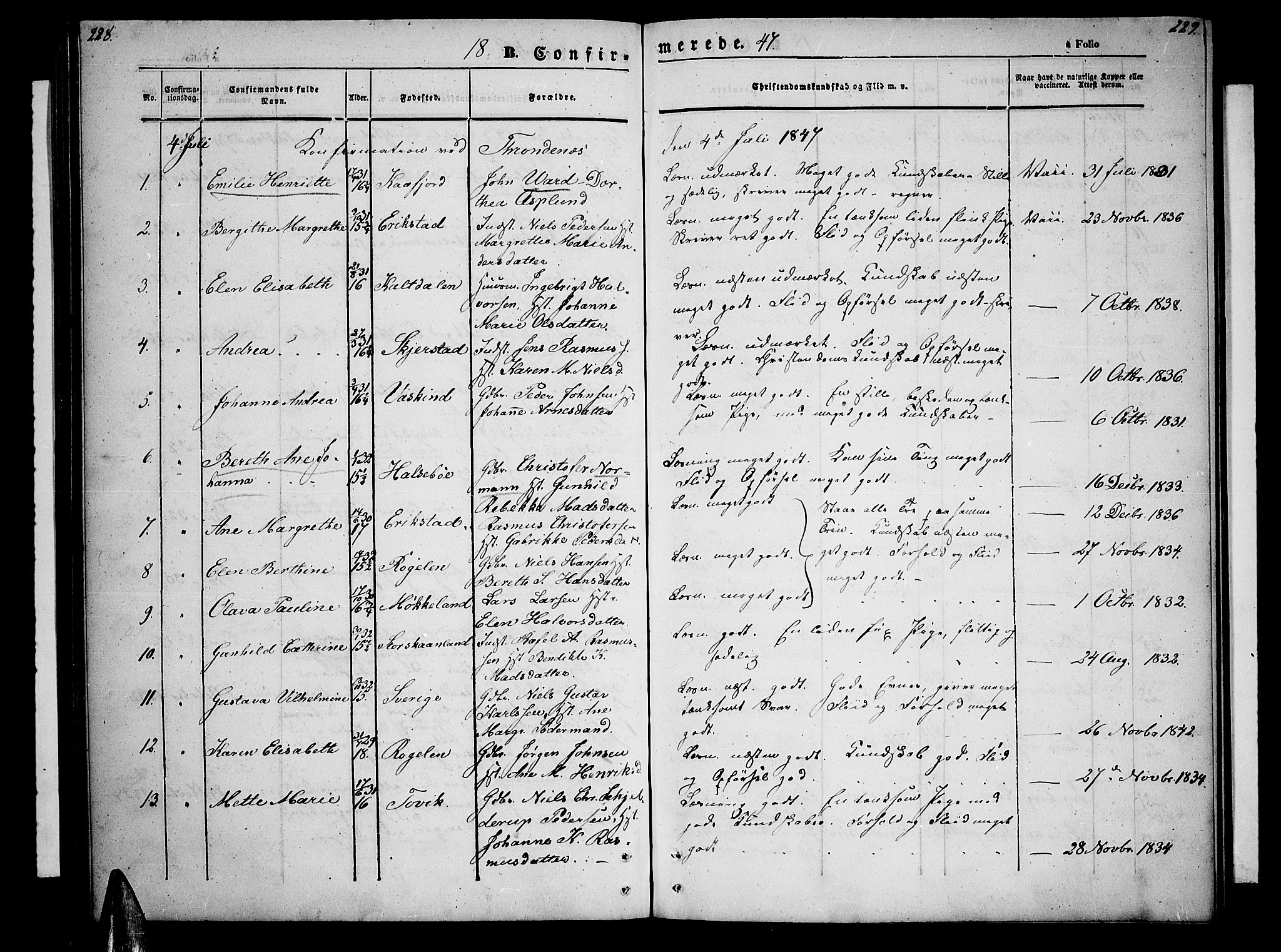 Trondenes sokneprestkontor, SATØ/S-1319/H/Hb/L0006klokker: Parish register (copy) no. 6, 1845-1855, p. 228-229