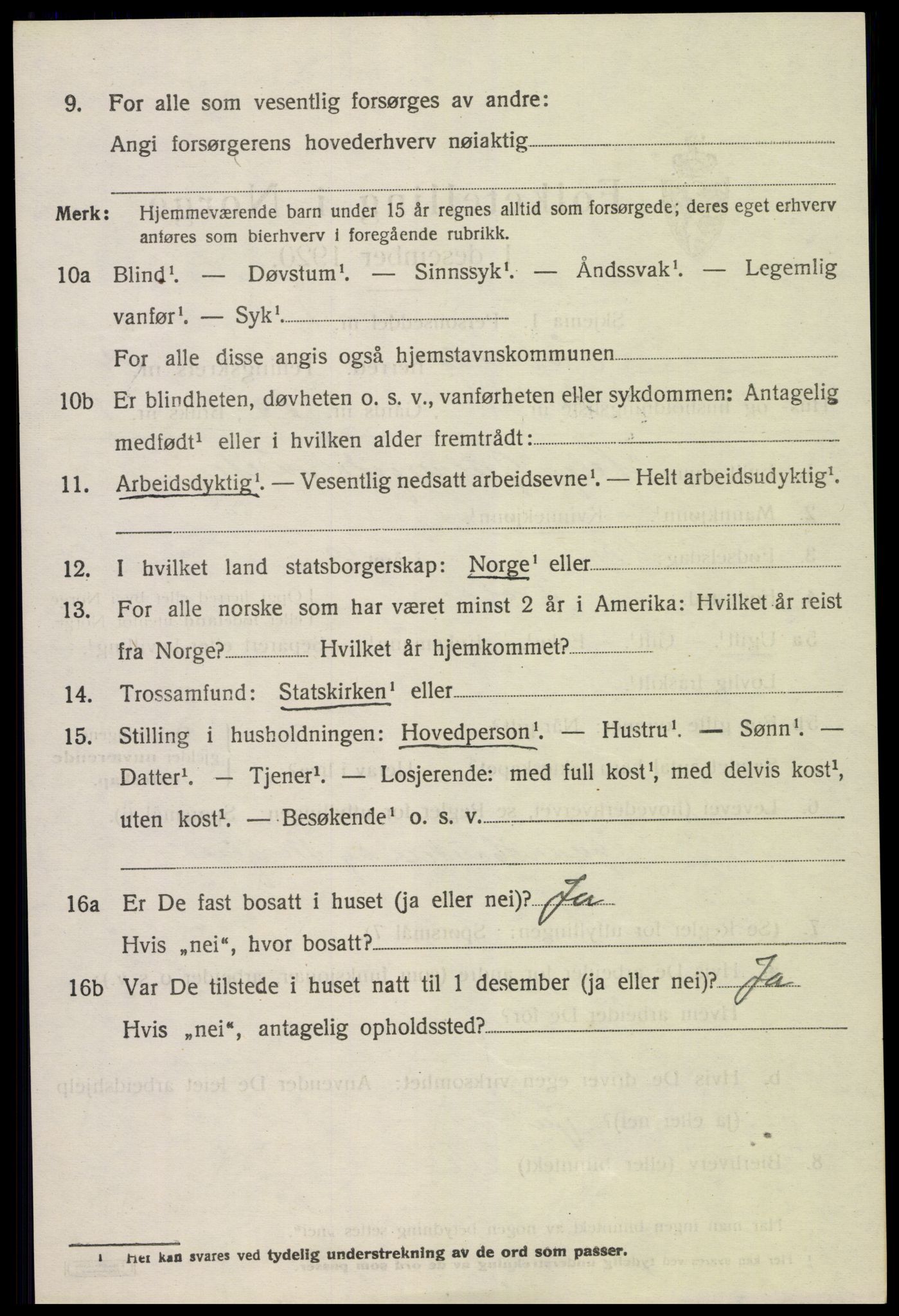 SAK, 1920 census for Froland, 1920, p. 3602