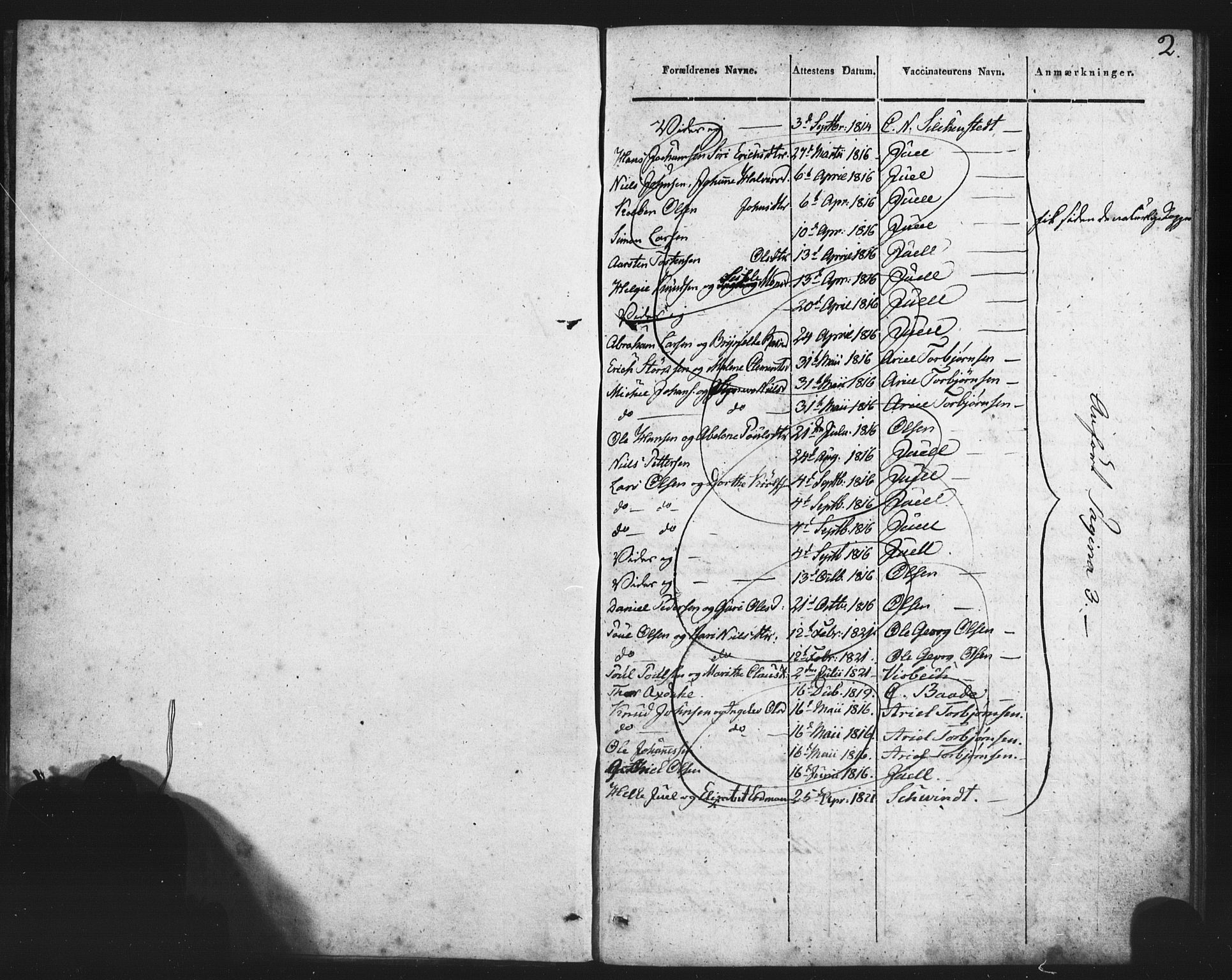 Finnås sokneprestembete, SAB/A-99925/H/Ha/Haa/Haaa/L0010: Parish register (official) no. A 10, 1814-1830, p. 2