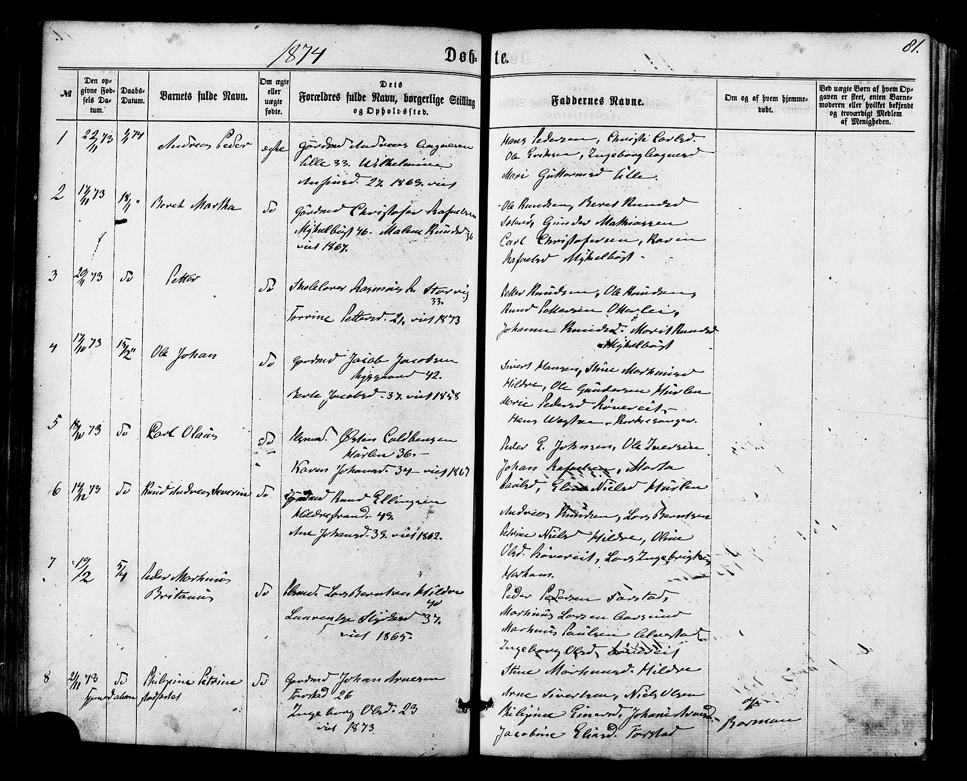 Ministerialprotokoller, klokkerbøker og fødselsregistre - Møre og Romsdal, AV/SAT-A-1454/536/L0498: Parish register (official) no. 536A07, 1862-1875, p. 81