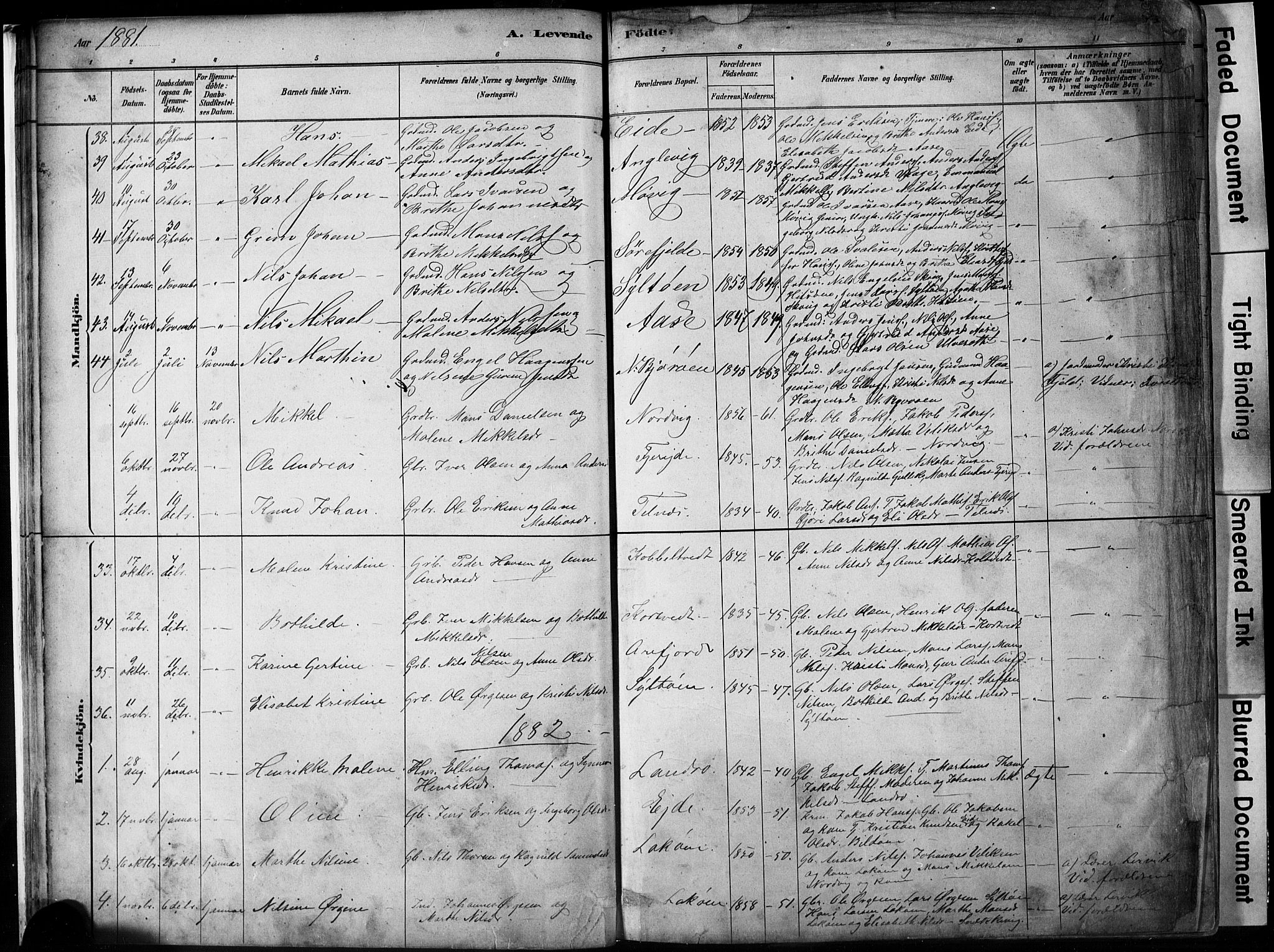 Fjell sokneprestembete, SAB/A-75301/H/Hab: Parish register (copy) no. A 4, 1880-1899, p. 17