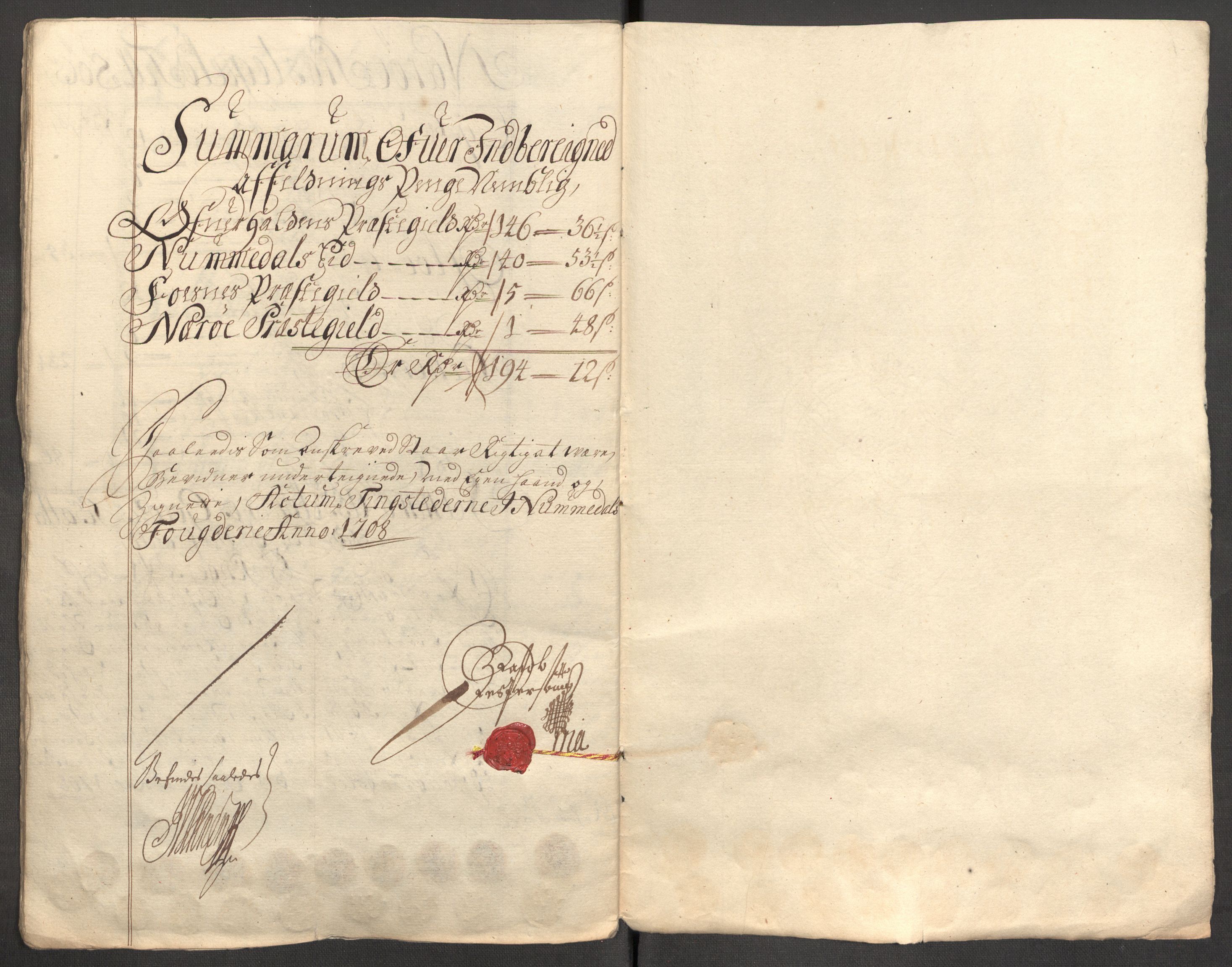 Rentekammeret inntil 1814, Reviderte regnskaper, Fogderegnskap, AV/RA-EA-4092/R64/L4430: Fogderegnskap Namdal, 1707-1708, p. 432