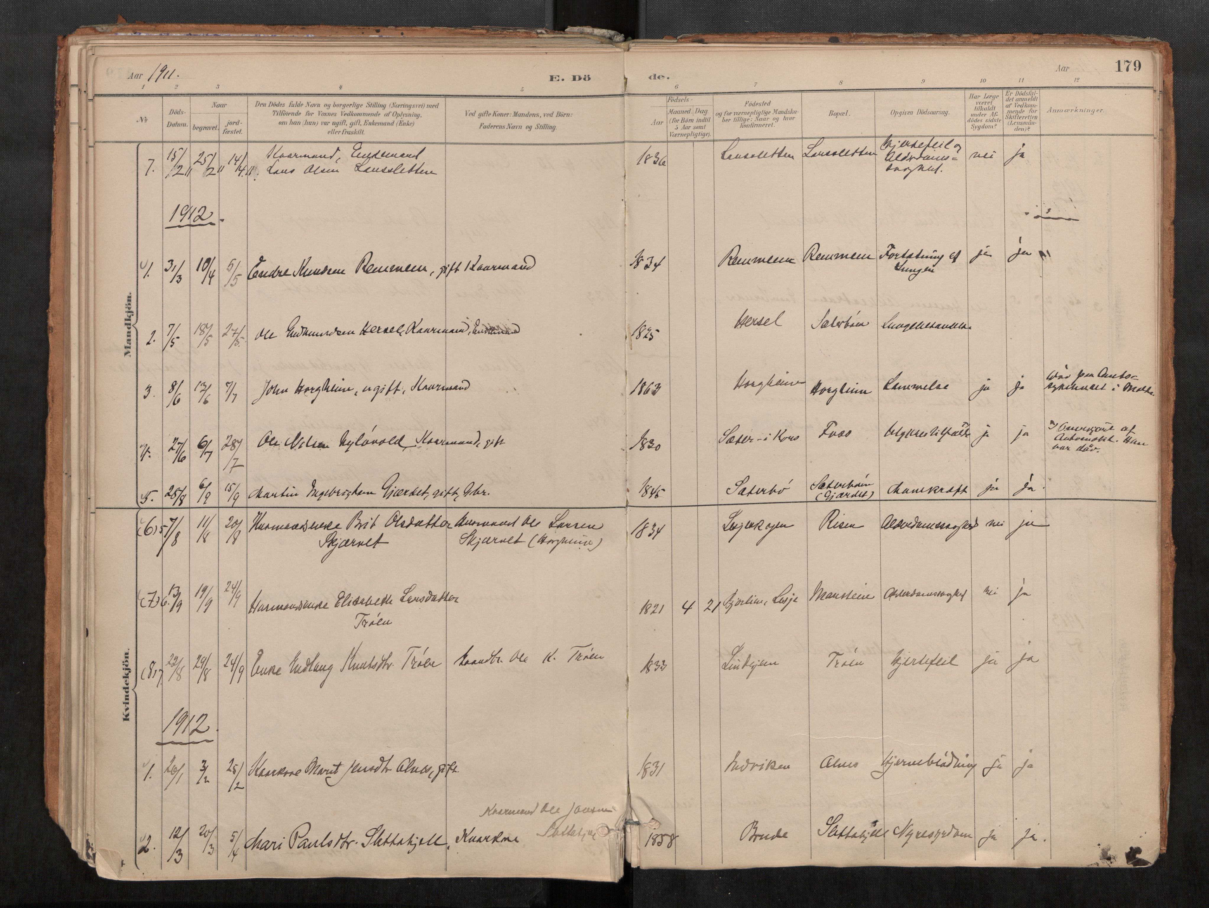 Ministerialprotokoller, klokkerbøker og fødselsregistre - Møre og Romsdal, AV/SAT-A-1454/546/L0599: Parish register (official) no. 546A03, 1882-1920, p. 179