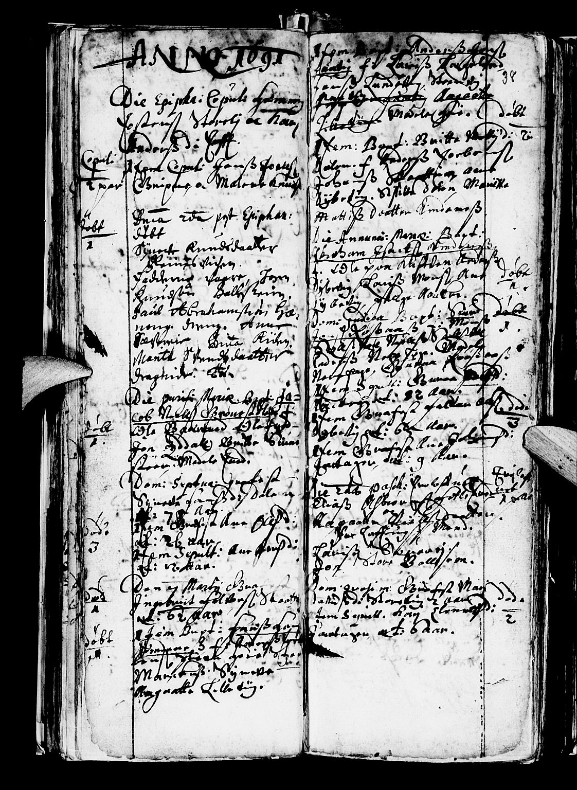Os sokneprestembete, SAB/A-99929: Parish register (official) no. A 5, 1669-1760, p. 38