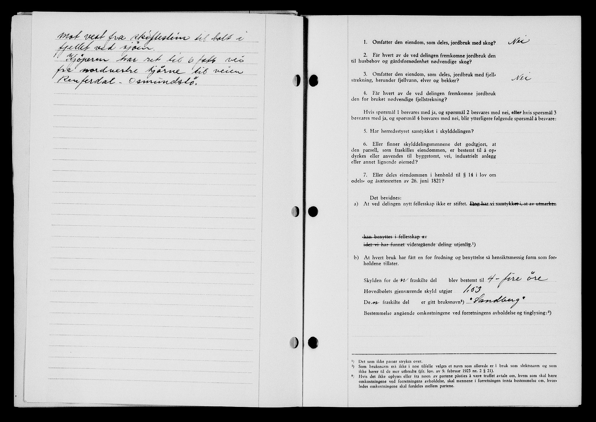 Flekkefjord sorenskriveri, SAK/1221-0001/G/Gb/Gba/L0060: Mortgage book no. A-8, 1945-1946, Diary no: : 478/1945