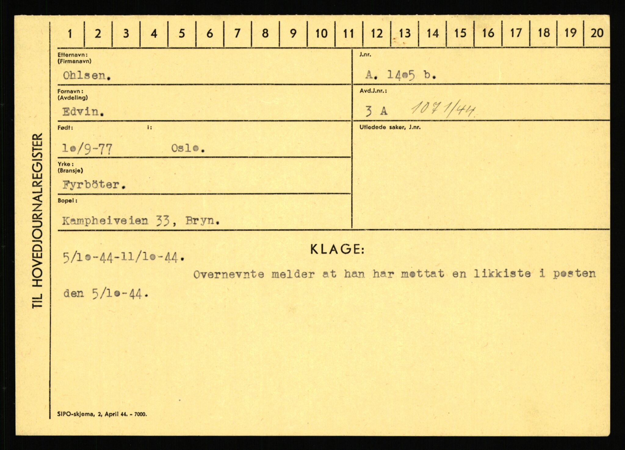 Statspolitiet - Hovedkontoret / Osloavdelingen, AV/RA-S-1329/C/Ca/L0012: Oanæs - Quistgaard	, 1943-1945, p. 145