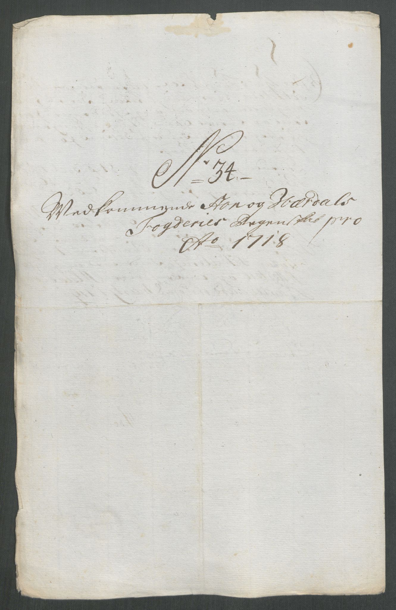 Rentekammeret inntil 1814, Reviderte regnskaper, Fogderegnskap, RA/EA-4092/R62/L4208: Fogderegnskap Stjørdal og Verdal, 1718, p. 307