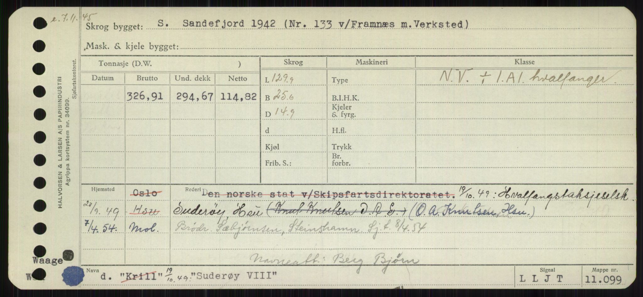 Sjøfartsdirektoratet med forløpere, Skipsmålingen, RA/S-1627/H/Hb/L0004: Fartøy, O-S, p. 479