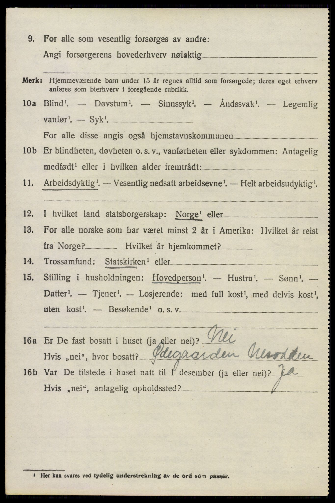 SAO, 1920 census for Nesodden, 1920, p. 6694