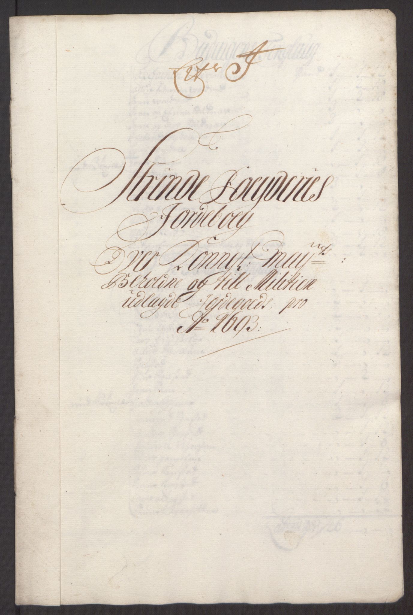 Rentekammeret inntil 1814, Reviderte regnskaper, Fogderegnskap, RA/EA-4092/R61/L4104: Fogderegnskap Strinda og Selbu, 1693-1694, p. 105