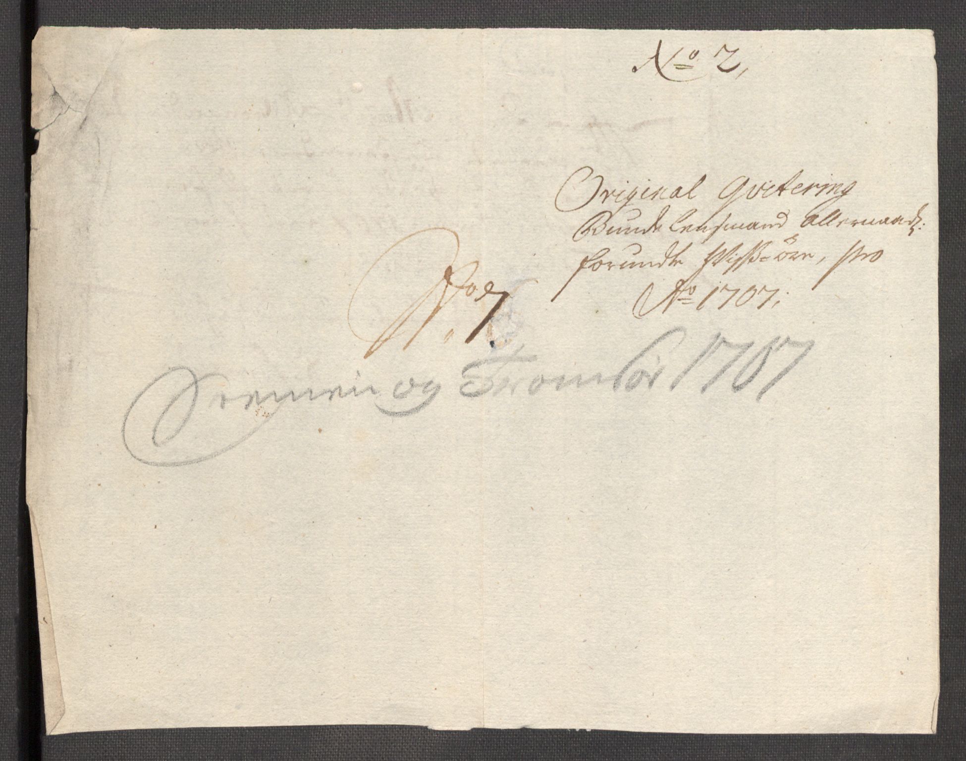 Rentekammeret inntil 1814, Reviderte regnskaper, Fogderegnskap, AV/RA-EA-4092/R68/L4756: Fogderegnskap Senja og Troms, 1705-1707, p. 322