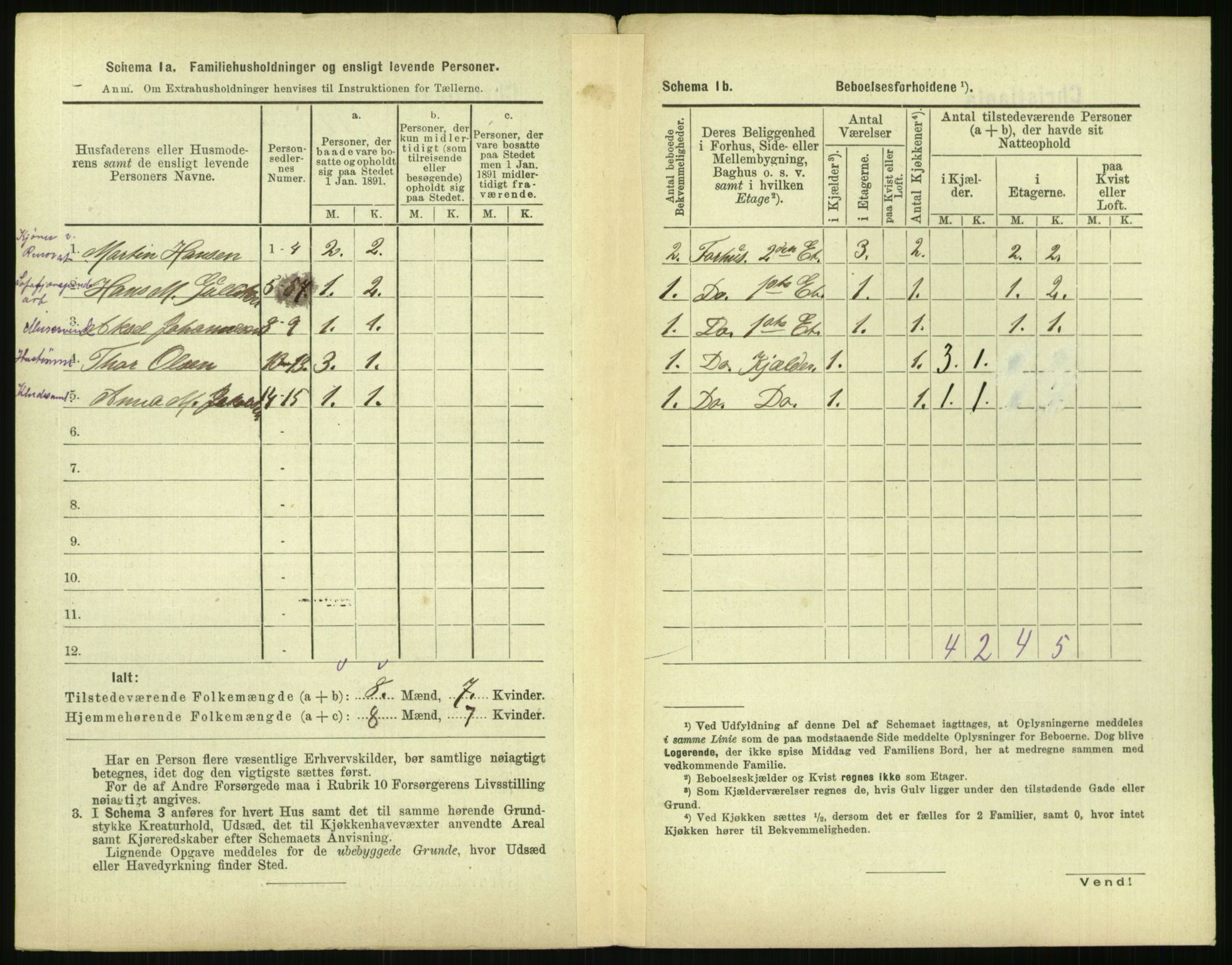 RA, 1891 census for 0301 Kristiania, 1891, p. 148425