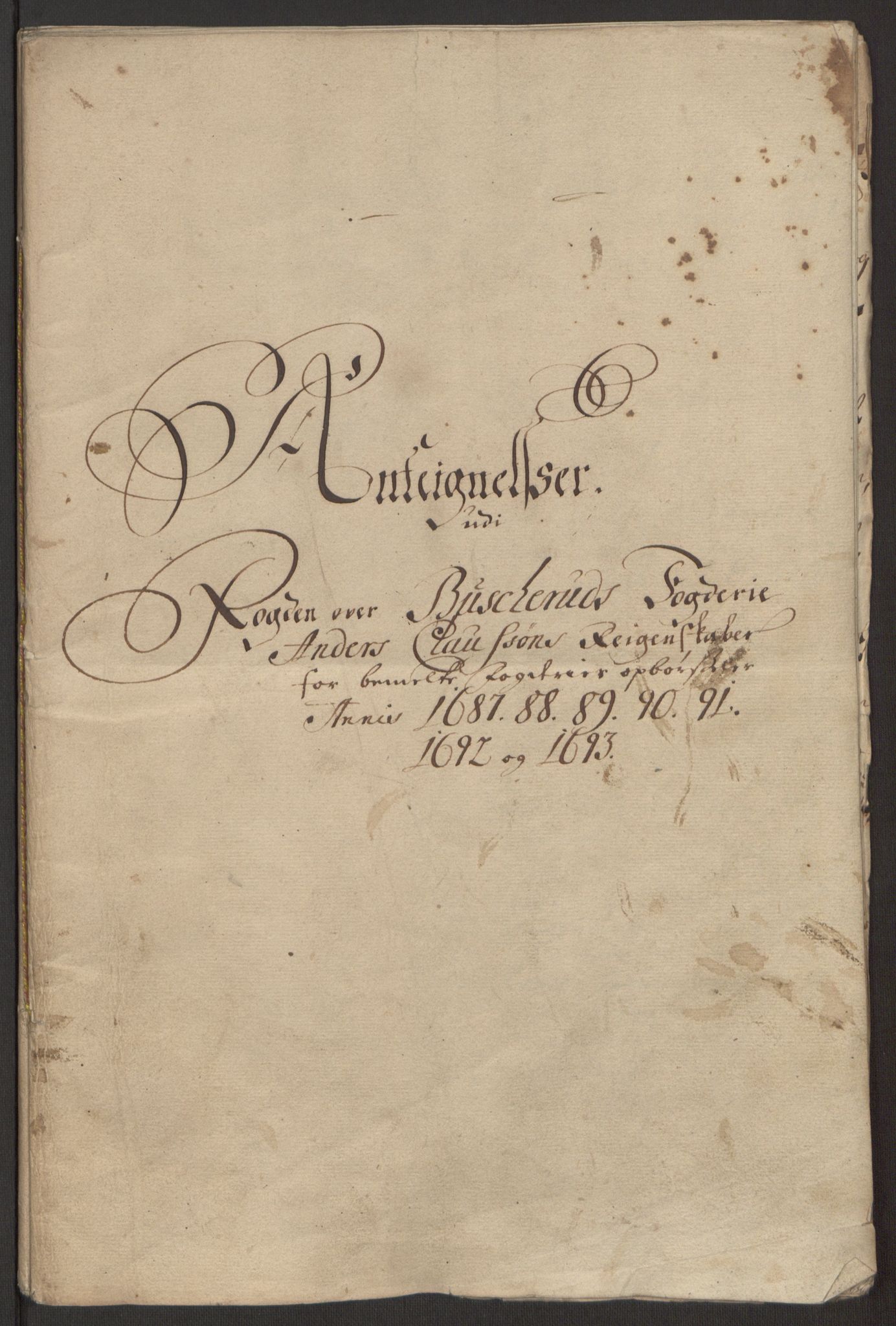 Rentekammeret inntil 1814, Reviderte regnskaper, Fogderegnskap, RA/EA-4092/R25/L1682: Fogderegnskap Buskerud, 1693, p. 243