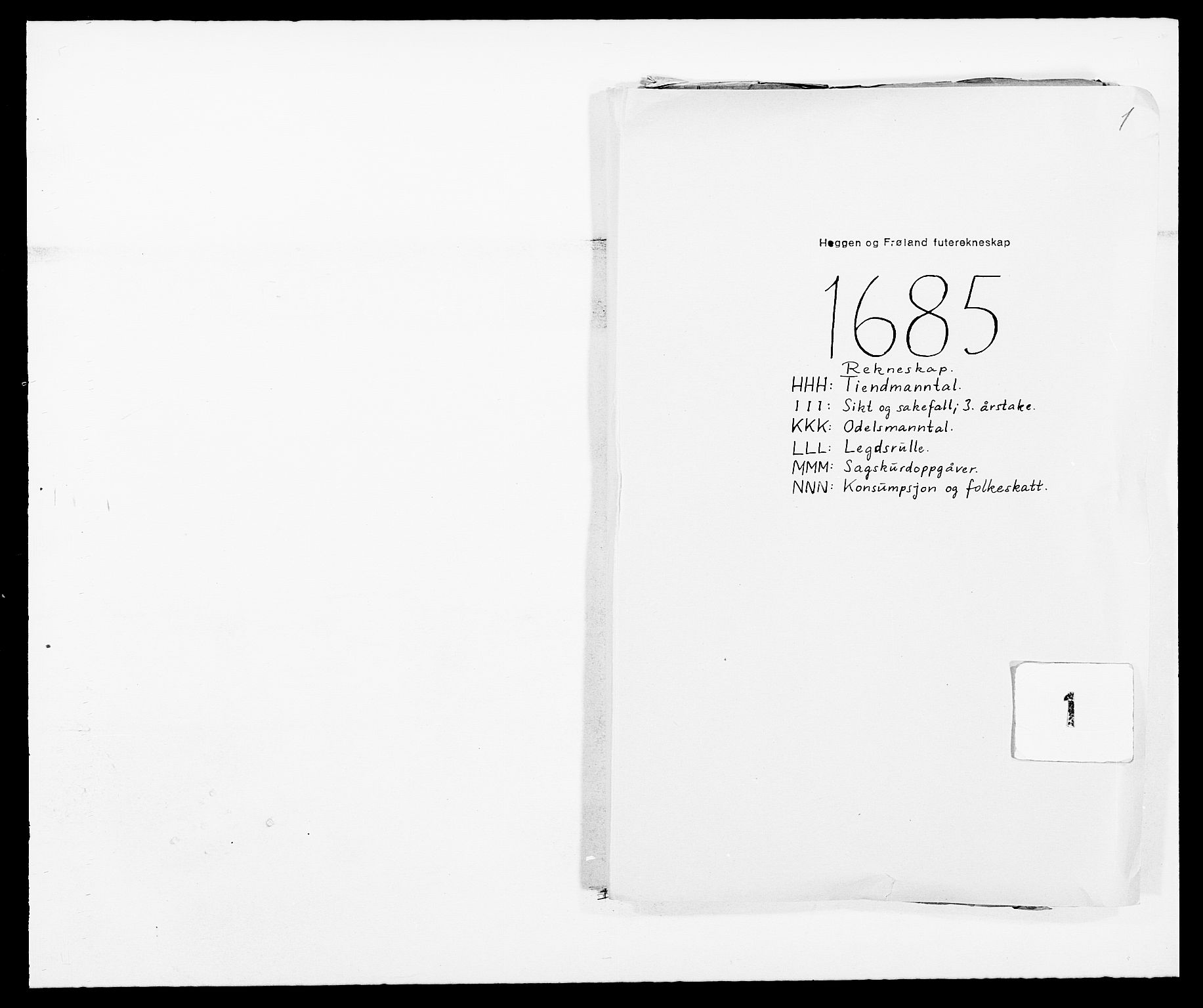 Rentekammeret inntil 1814, Reviderte regnskaper, Fogderegnskap, RA/EA-4092/R06/L0281: Fogderegnskap Heggen og Frøland, 1678-1686, p. 1