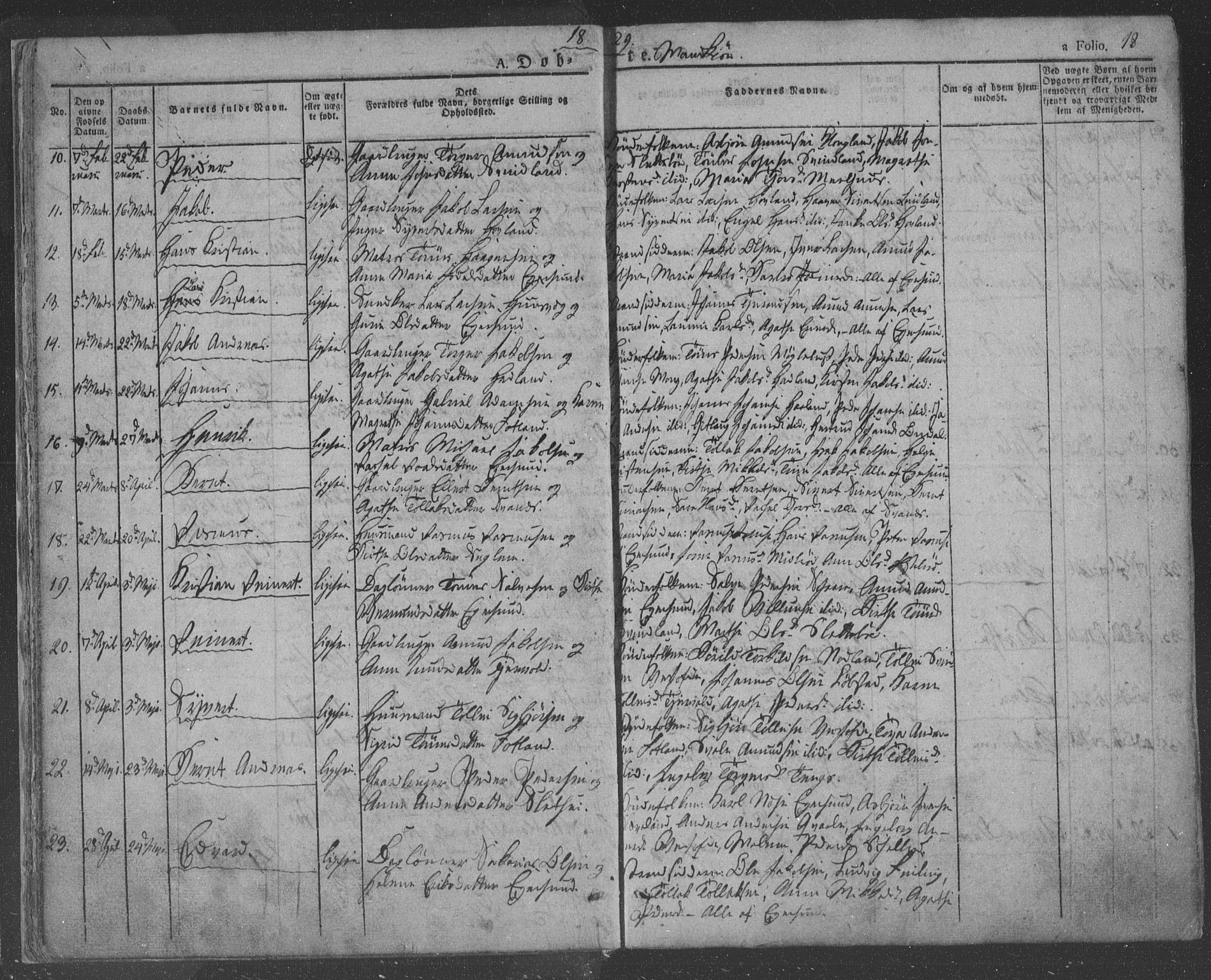 Eigersund sokneprestkontor, AV/SAST-A-101807/S08/L0009: Parish register (official) no. A 9, 1827-1850, p. 18