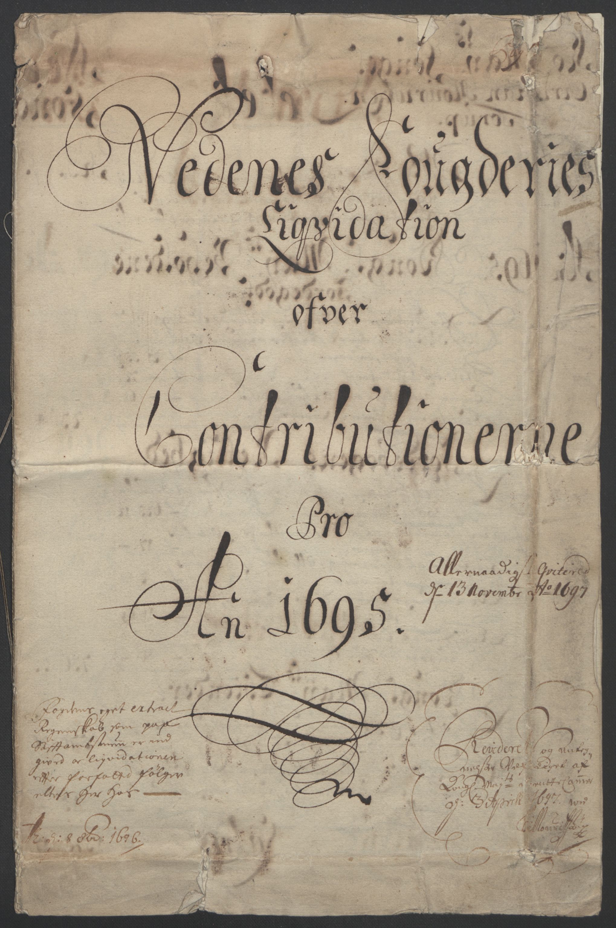 Rentekammeret inntil 1814, Reviderte regnskaper, Fogderegnskap, RA/EA-4092/R39/L2312: Fogderegnskap Nedenes, 1693-1695, p. 226