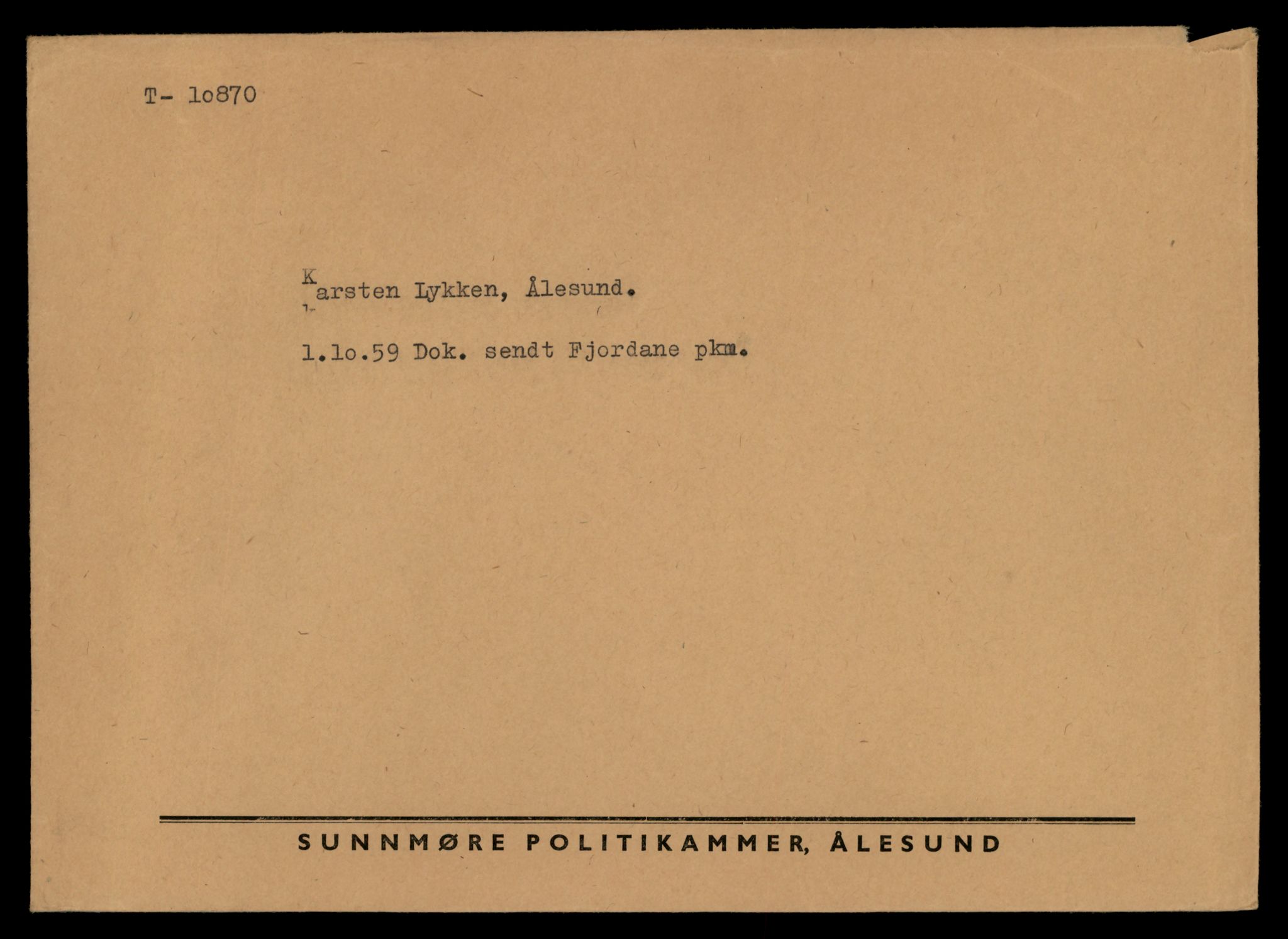 Møre og Romsdal vegkontor - Ålesund trafikkstasjon, SAT/A-4099/F/Fe/L0024: Registreringskort for kjøretøy T 10810 - T 10930, 1927-1998, p. 1595