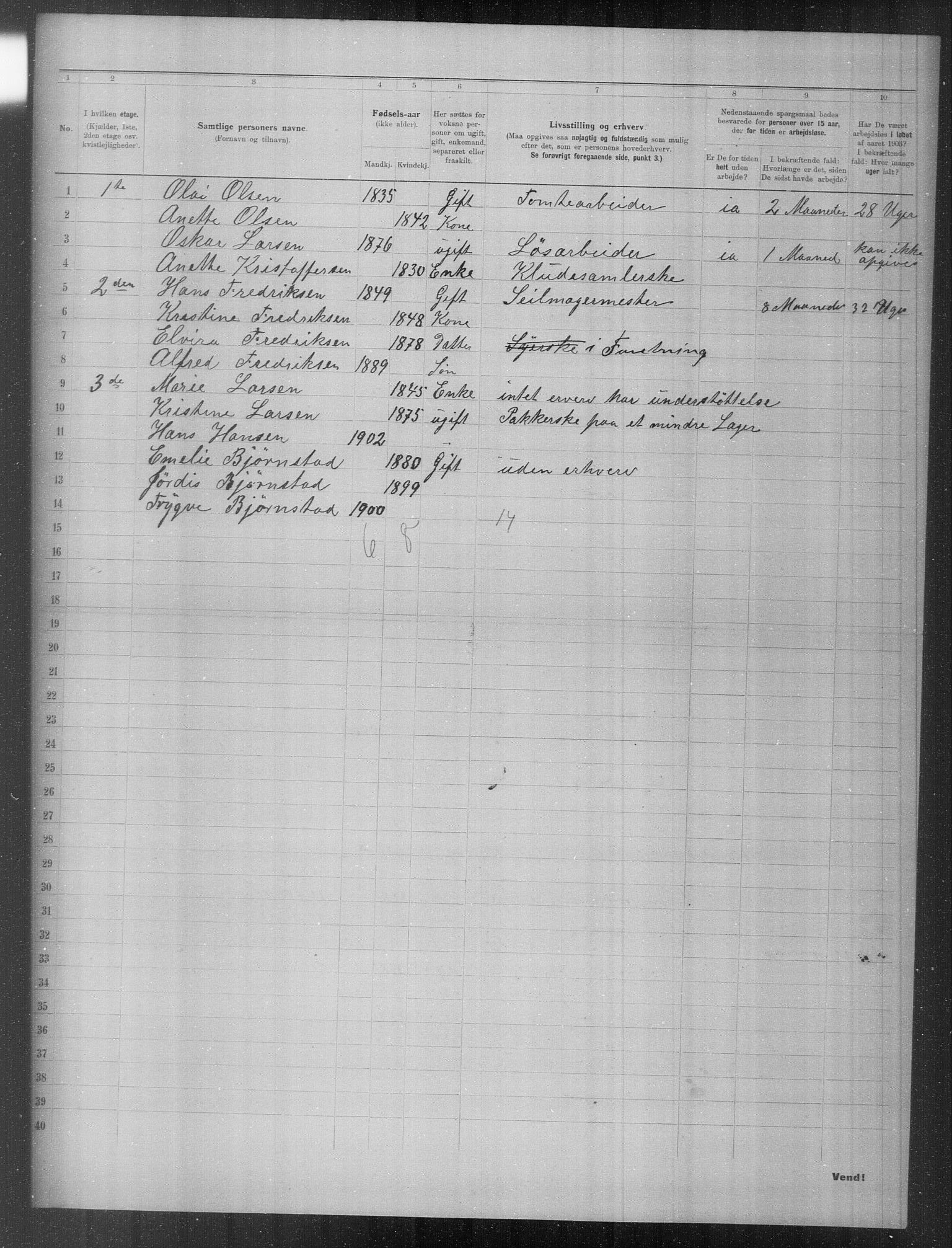 OBA, Municipal Census 1903 for Kristiania, 1903, p. 16280