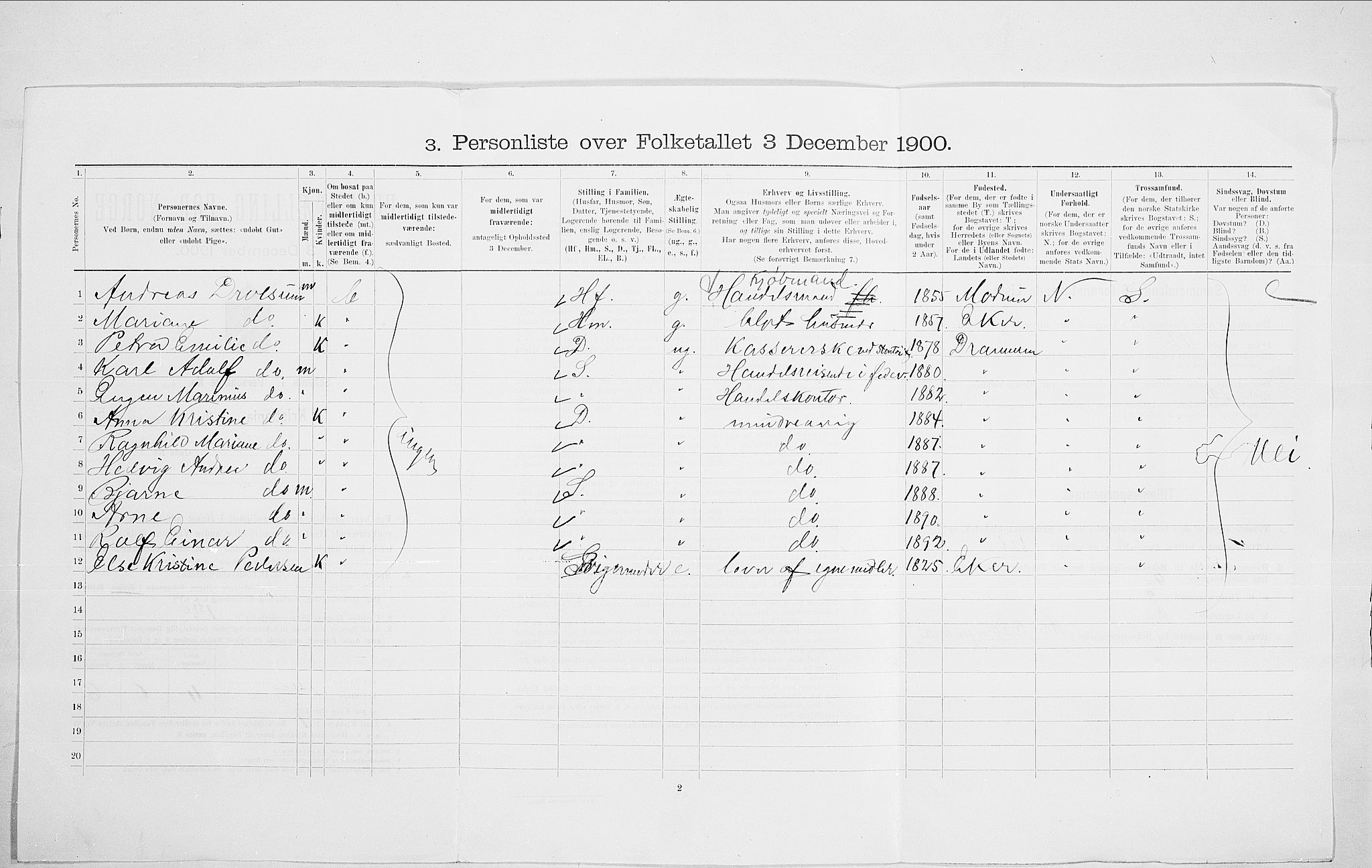 SAO, 1900 census for Kristiania, 1900, p. 80766