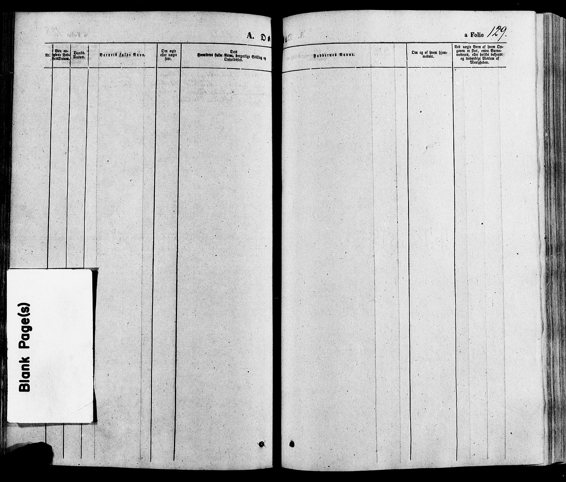 Gausdal prestekontor, SAH/PREST-090/H/Ha/Haa/L0010: Parish register (official) no. 10, 1867-1886, p. 129