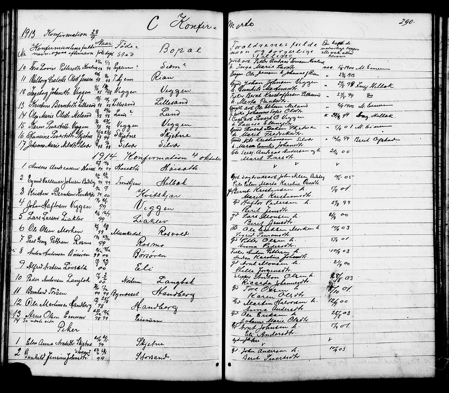 Ministerialprotokoller, klokkerbøker og fødselsregistre - Sør-Trøndelag, SAT/A-1456/665/L0777: Parish register (copy) no. 665C02, 1867-1915, p. 290