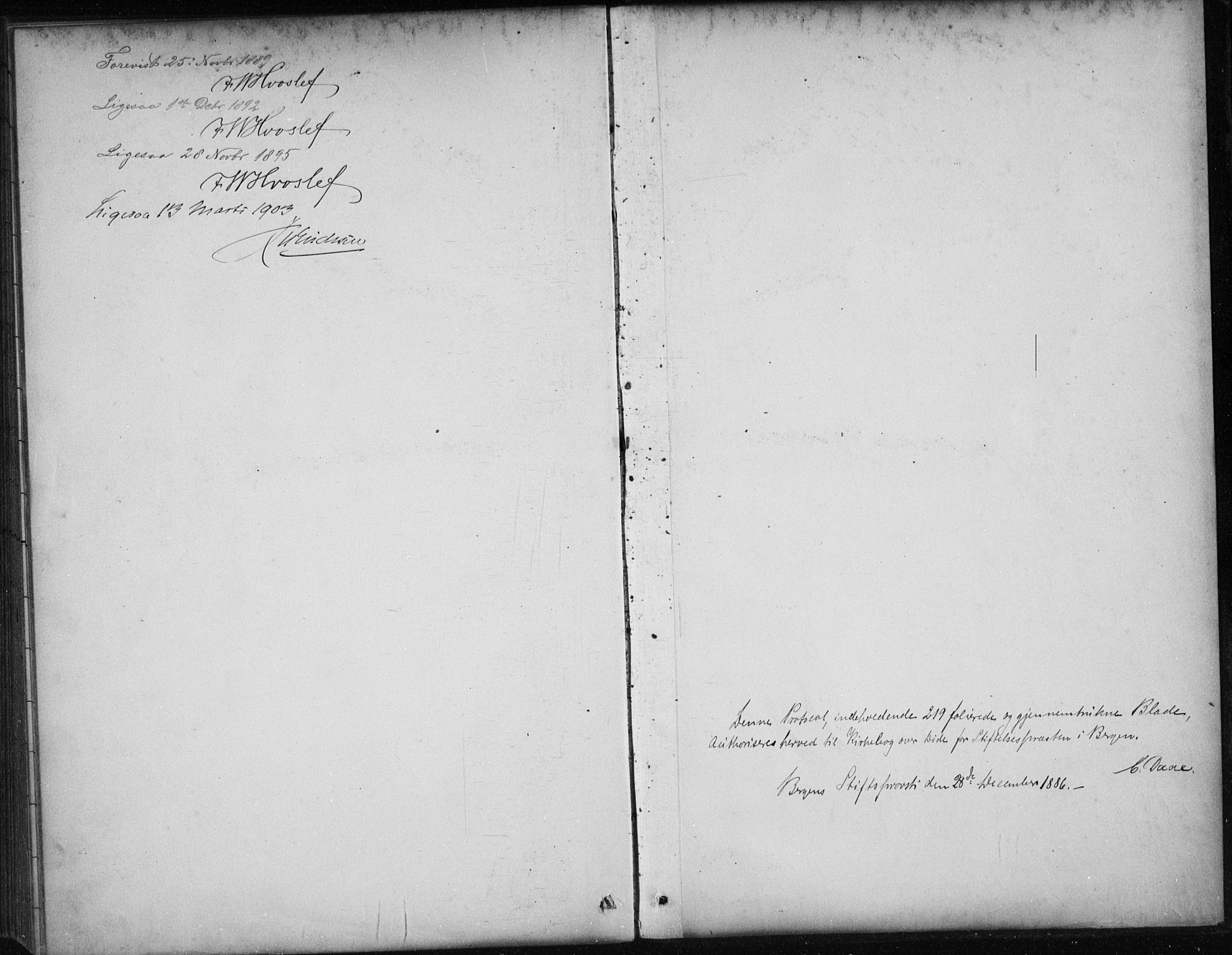 Bergen kommunale pleiehjem - stiftelsespresten, SAB/A-100281: Parish register (official) no. A 5, 1887-1908