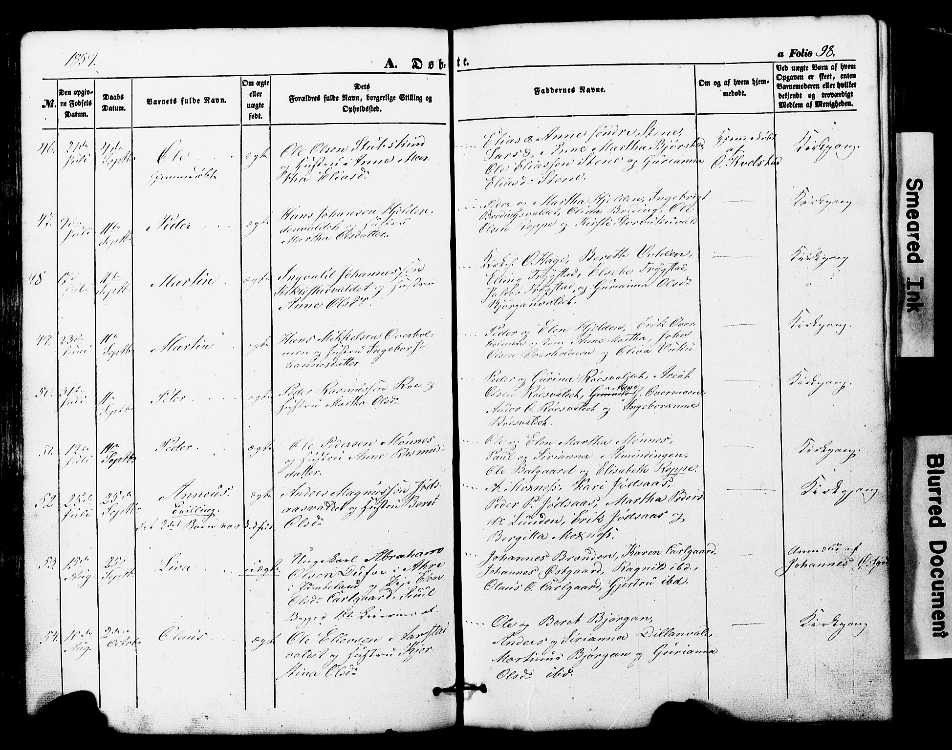 Ministerialprotokoller, klokkerbøker og fødselsregistre - Nord-Trøndelag, AV/SAT-A-1458/724/L0268: Parish register (copy) no. 724C04, 1846-1878, p. 98