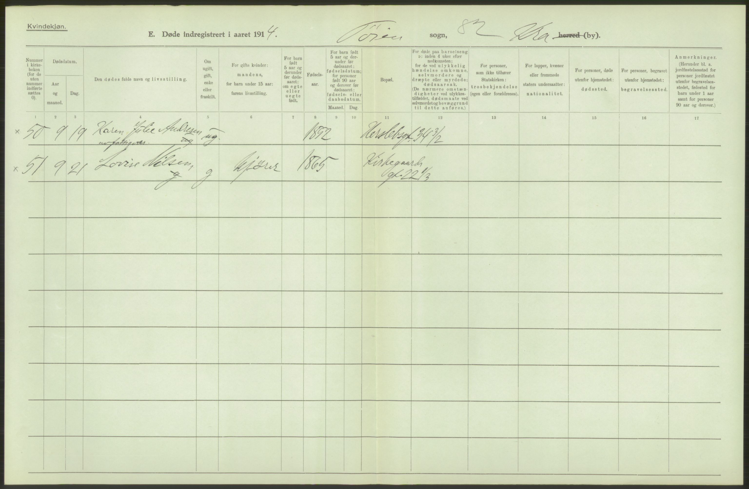 Statistisk sentralbyrå, Sosiodemografiske emner, Befolkning, AV/RA-S-2228/D/Df/Dfb/Dfbd/L0008: Kristiania: Døde, 1914, p. 100