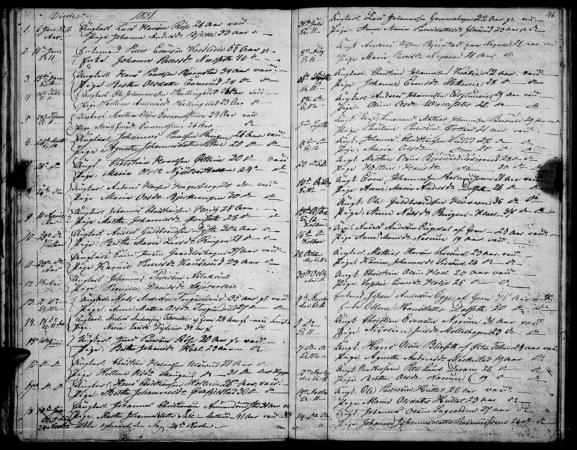 Vestre Toten prestekontor, SAH/PREST-108/H/Ha/Hab/L0003: Parish register (copy) no. 3, 1846-1854, p. 46