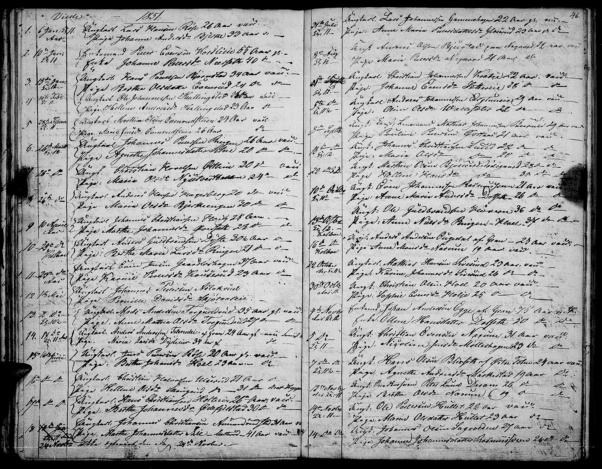 Vestre Toten prestekontor, AV/SAH-PREST-108/H/Ha/Hab/L0003: Parish register (copy) no. 3, 1846-1854, p. 46