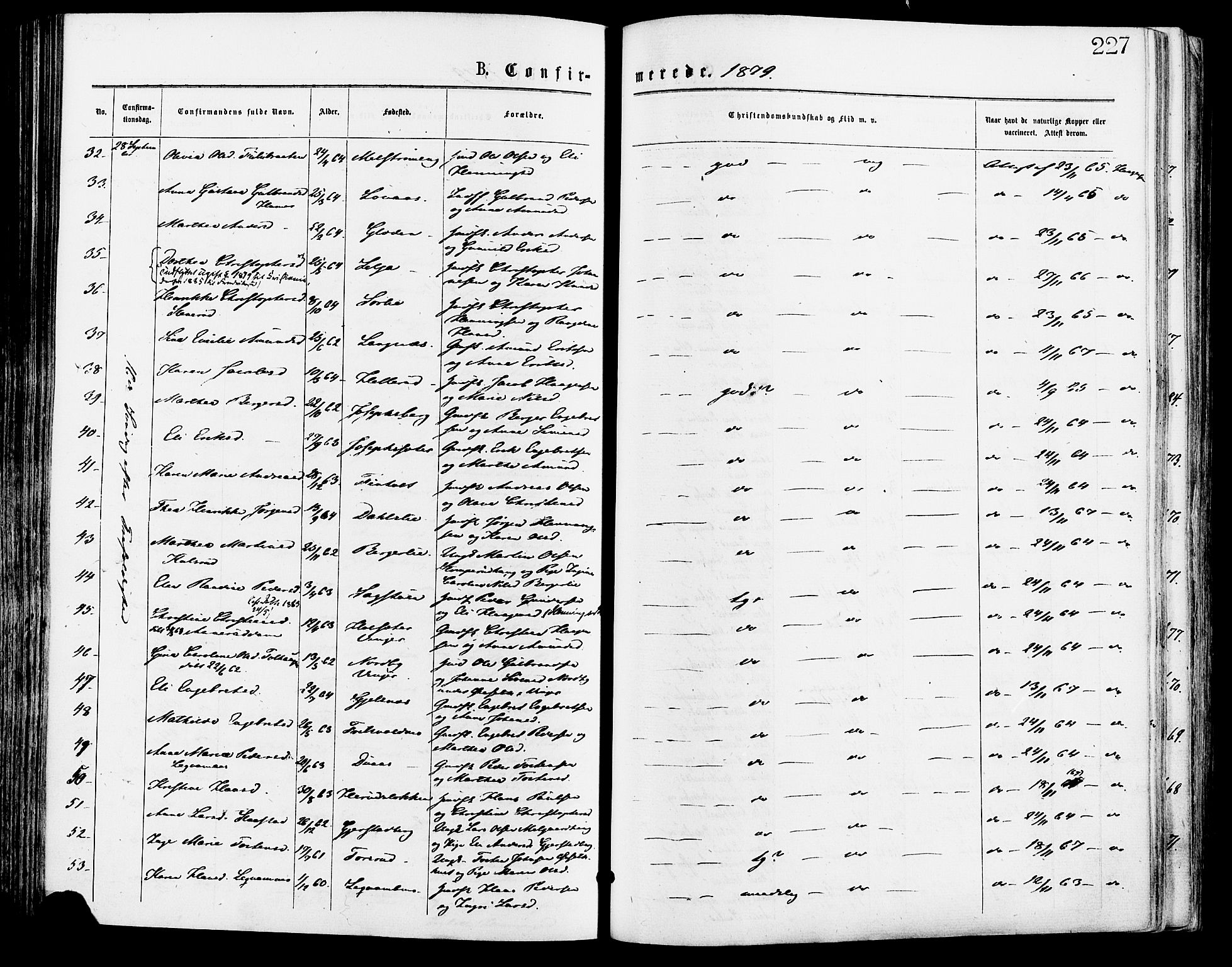 Sør-Odal prestekontor, SAH/PREST-030/H/Ha/Haa/L0005: Parish register (official) no. 5, 1876-1885, p. 227