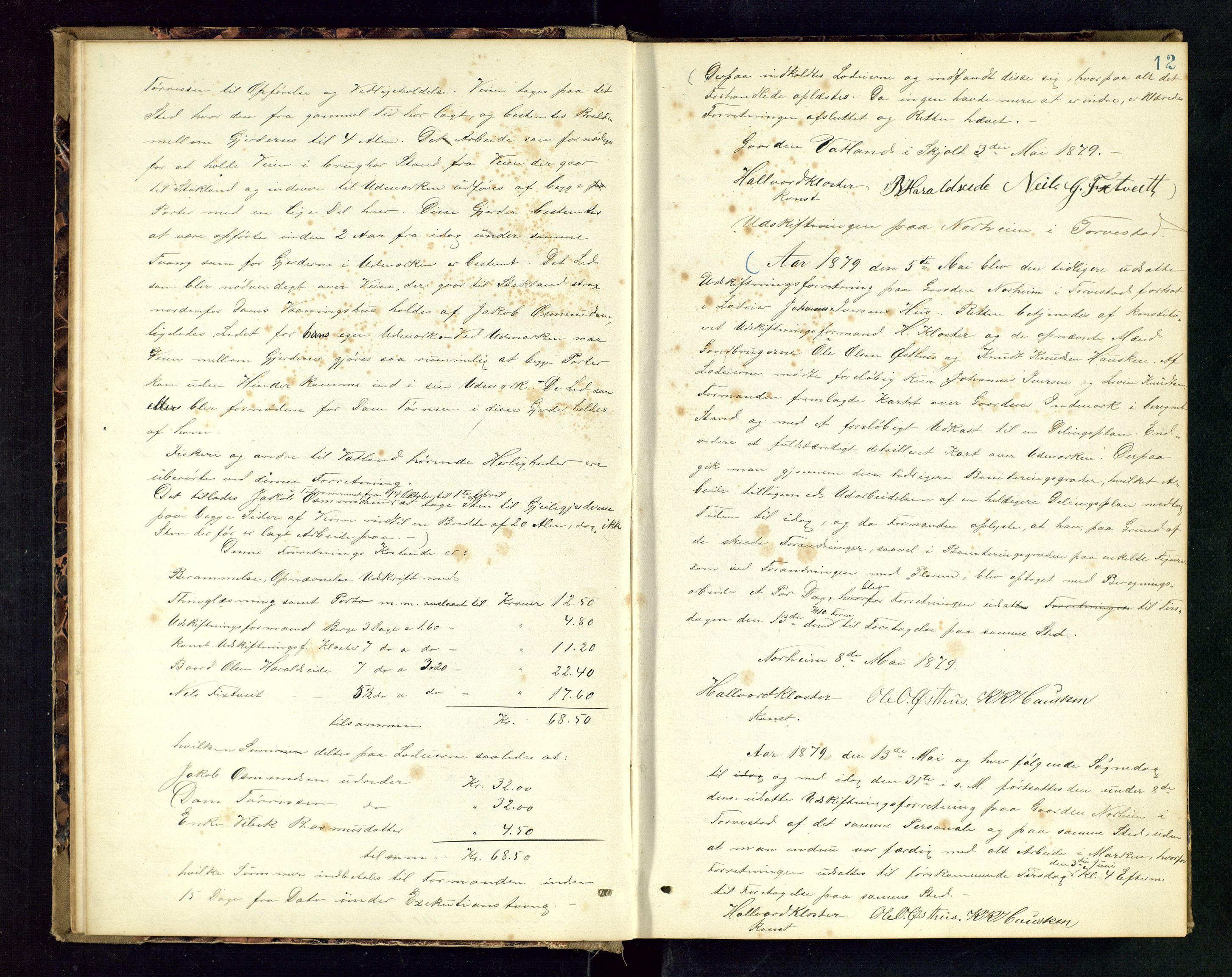 Rogaland jordskifterett, AV/SAST-A-102426/Oa/L0047: Forhandlingsprotokoll, 1879-1881, p. 12
