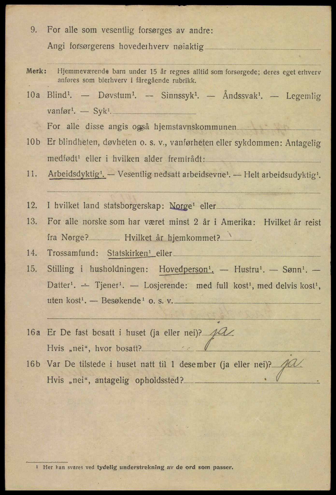 SAK, 1920 census for Kristiansand, 1920, p. 18206